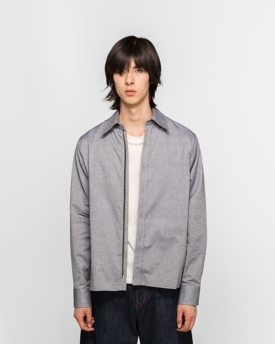 MM6 - Oxford Long-Sleeved Shirt - Black - UP THERE