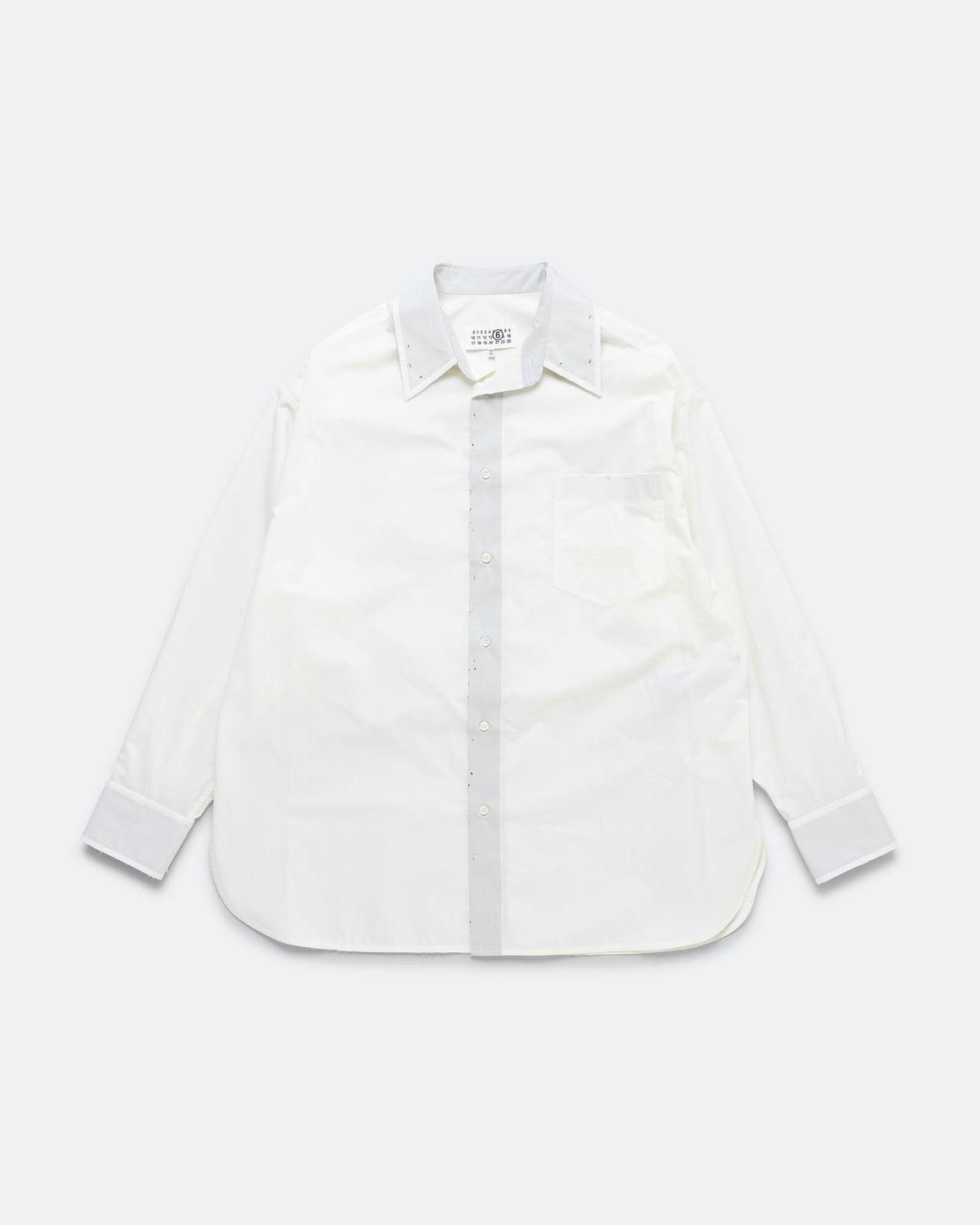 MM6 - Oxford Long-Sleeved Shirt - Off White - UP THERE