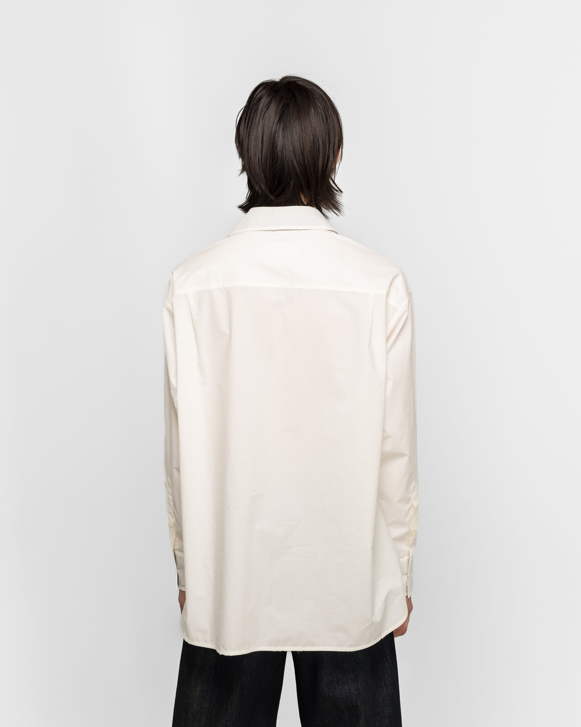 MM6 - Oxford Long-Sleeved Shirt - Off White - UP THERE