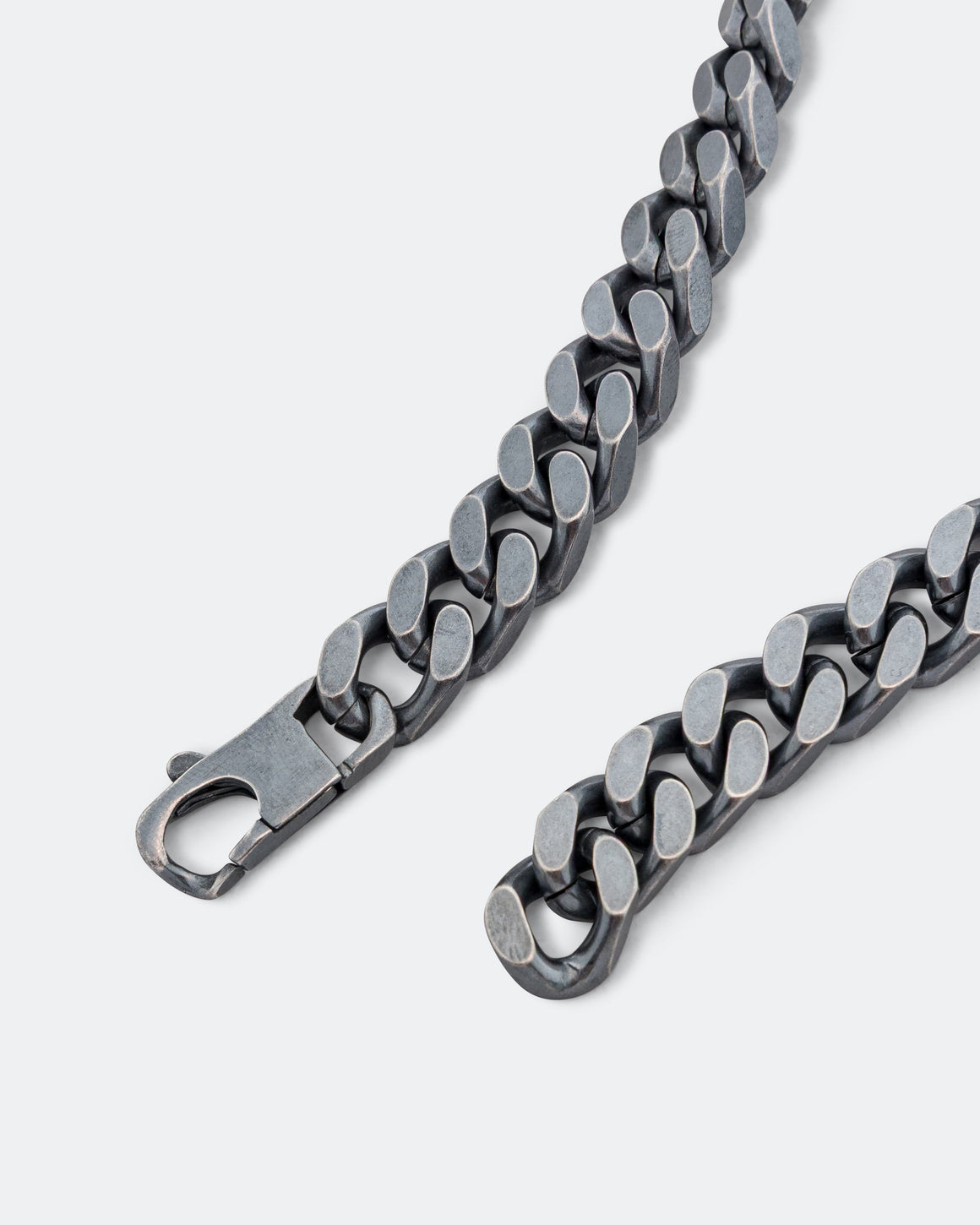 MM6 - Minimal Logo Curb Bracelet - Silver Toned Brass - UP THERE