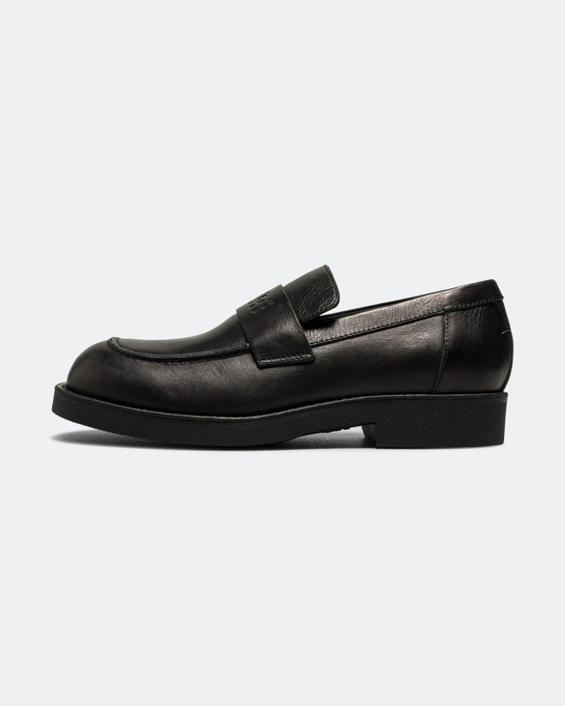 MM6 - Mocassin - Black Calfskin Leather - UP THERE
