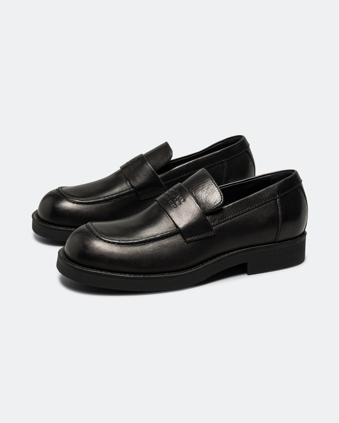 MM6 - Mocassin - Black Calfskin Leather - UP THERE