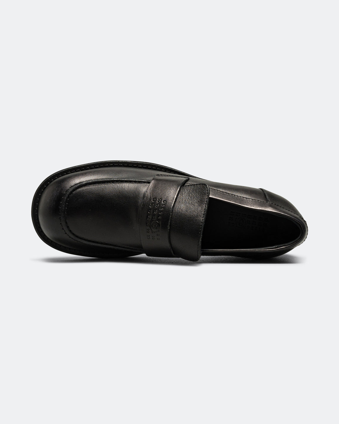 MM6 - Mocassin - Black Calfskin Leather - UP THERE