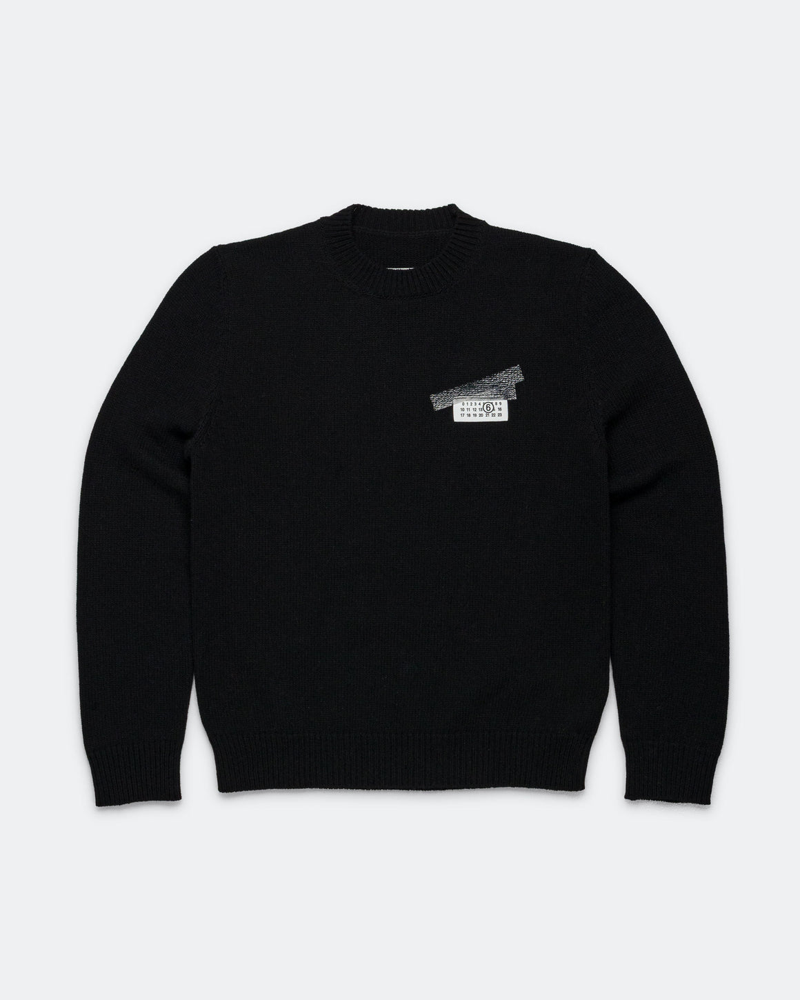 MM6 - Numbers Logo Crewneck Sweat - Black - UP THERE