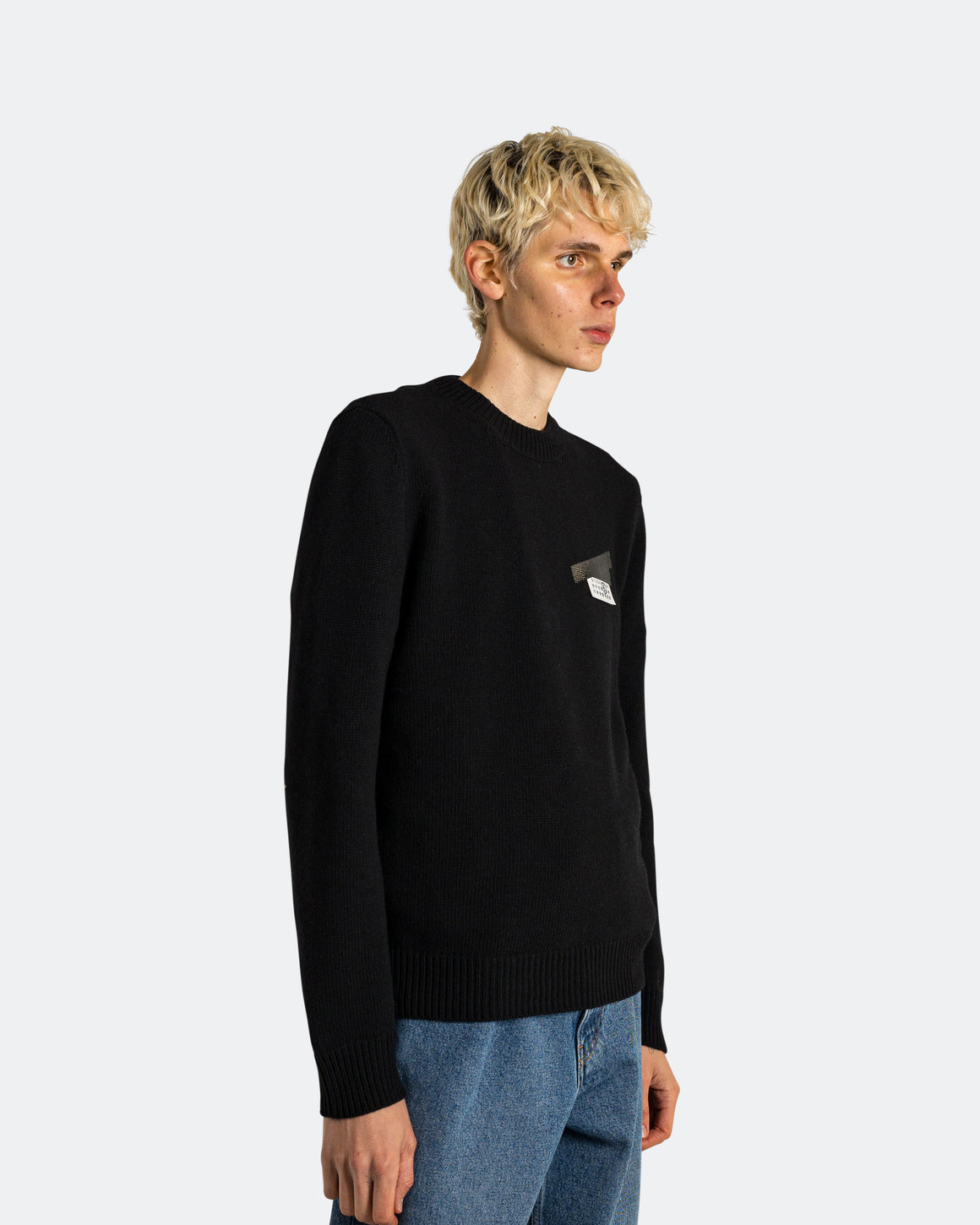 MM6 - Numbers Logo Crewneck Sweat - Black - UP THERE