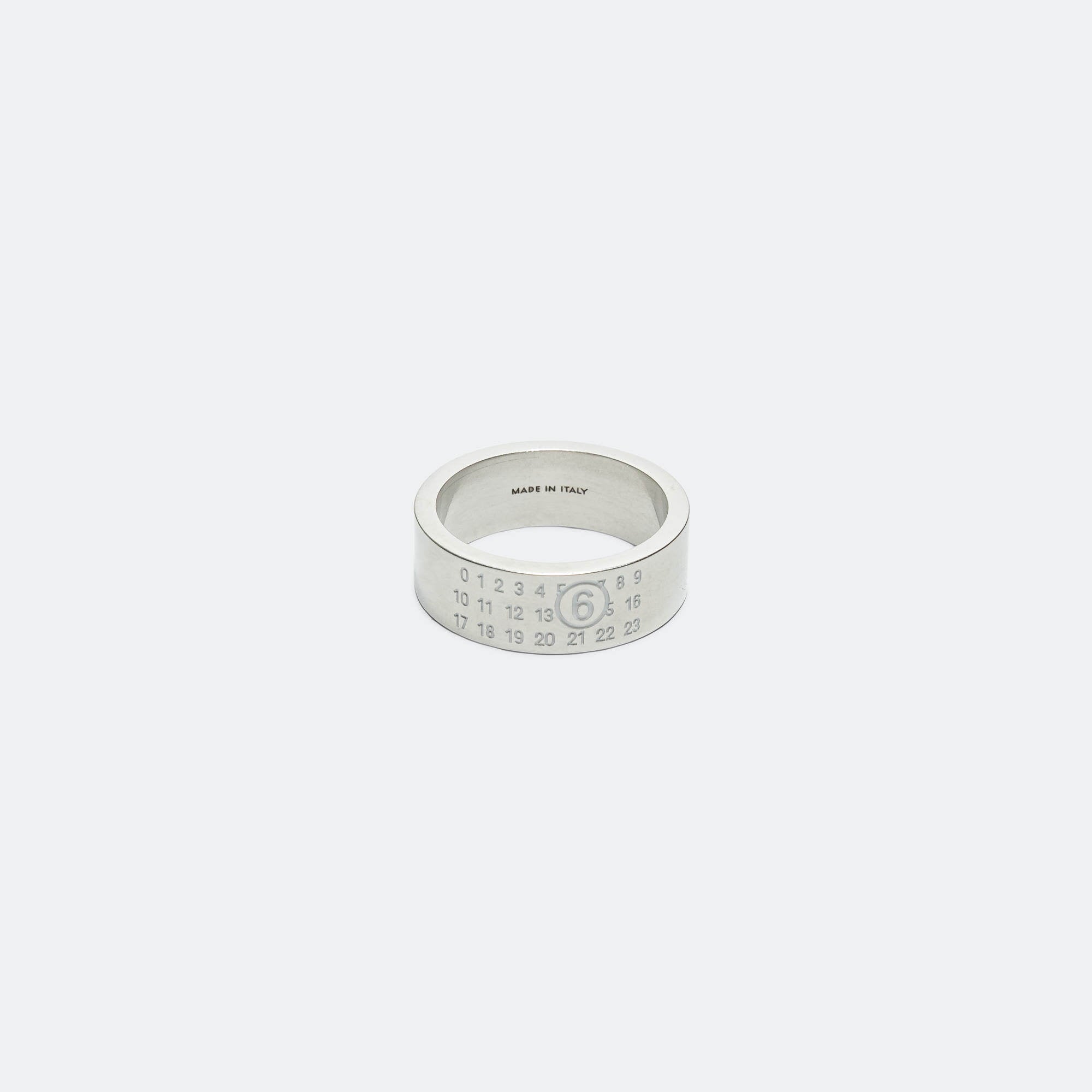 Numeric Minimal Signature Ring - Silver Toned Brass