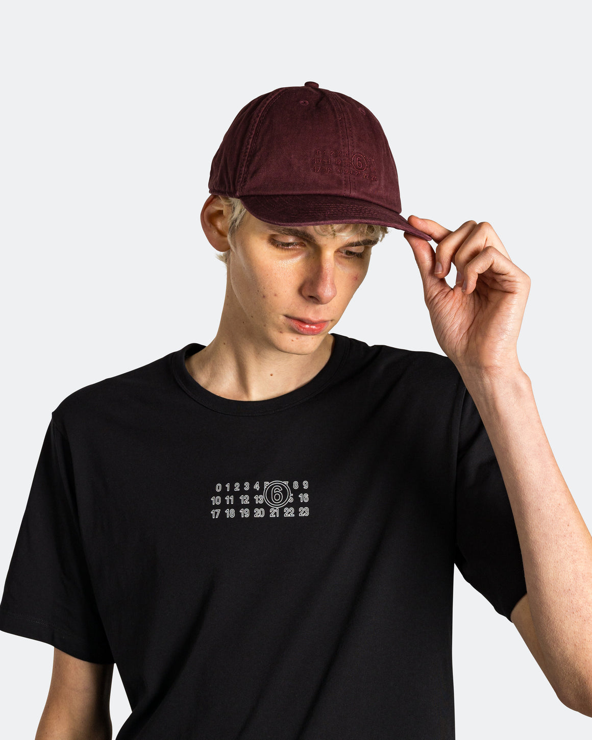 MM6 - Numeric Signature Cap - Washed Red Medium - UP THERE