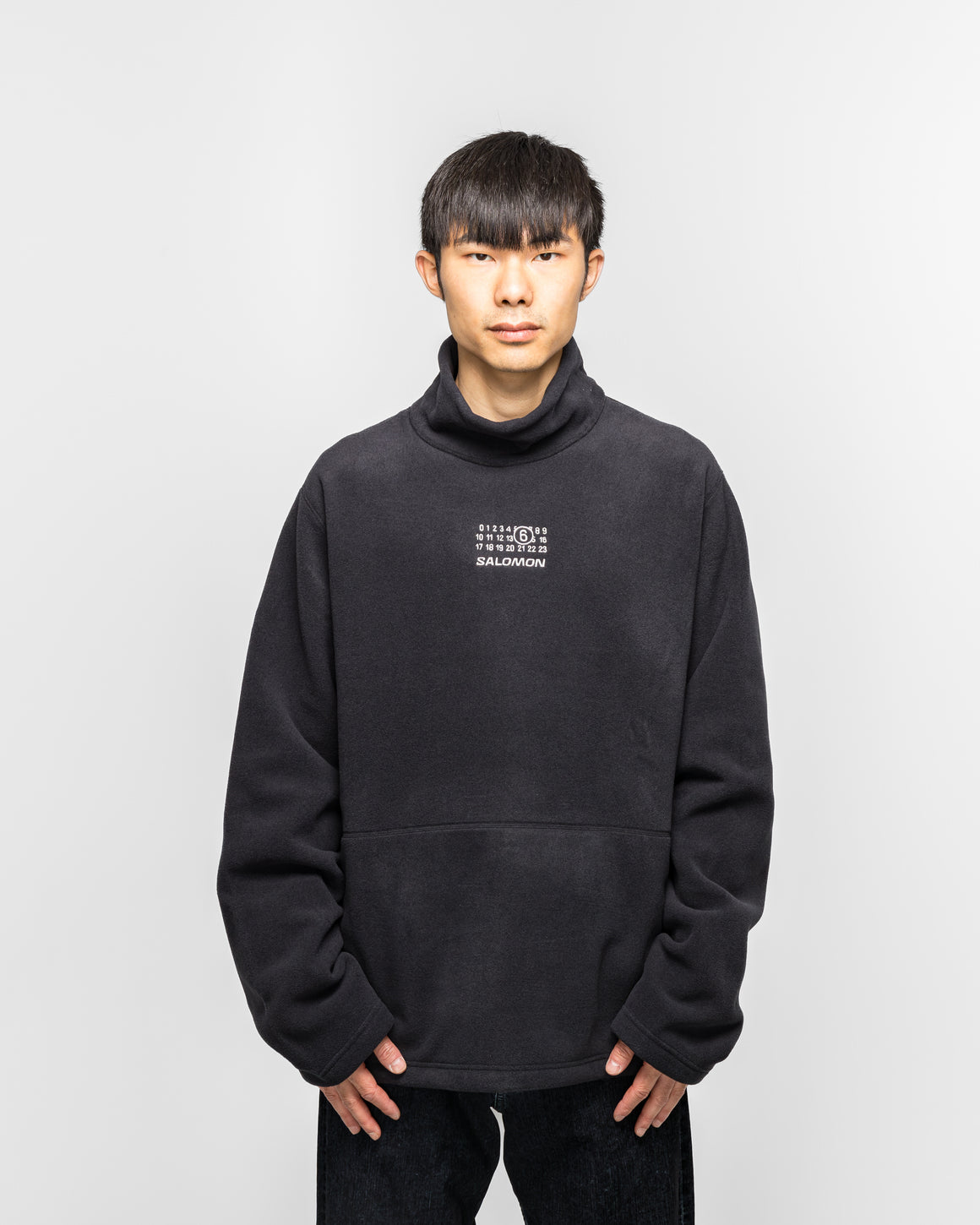 MM6 - Pile Fleece LS Pullover x Salomon - Washed Black - UP THERE