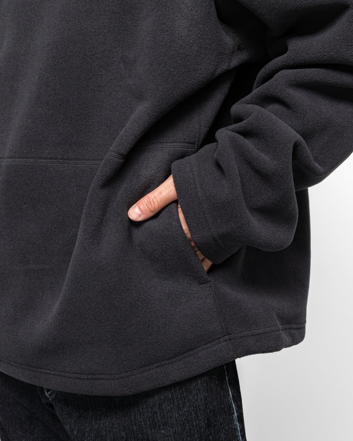 MM6 - Pile Fleece LS Pullover x Salomon - Washed Black - UP THERE
