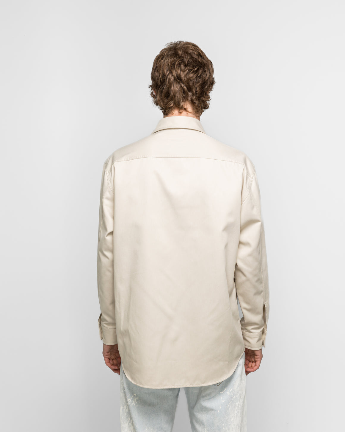 MM6 - Poly Cotton Twill Shirt - Beige - UP THERE