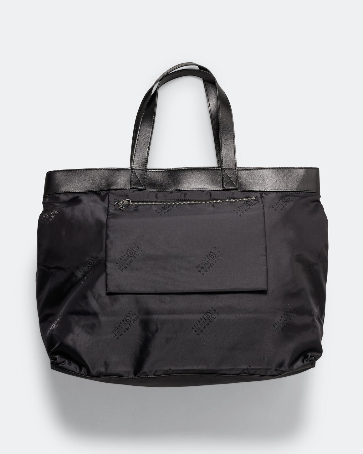 MM6 - Reverse Tote - Black Satin Jacquard - UP THERE