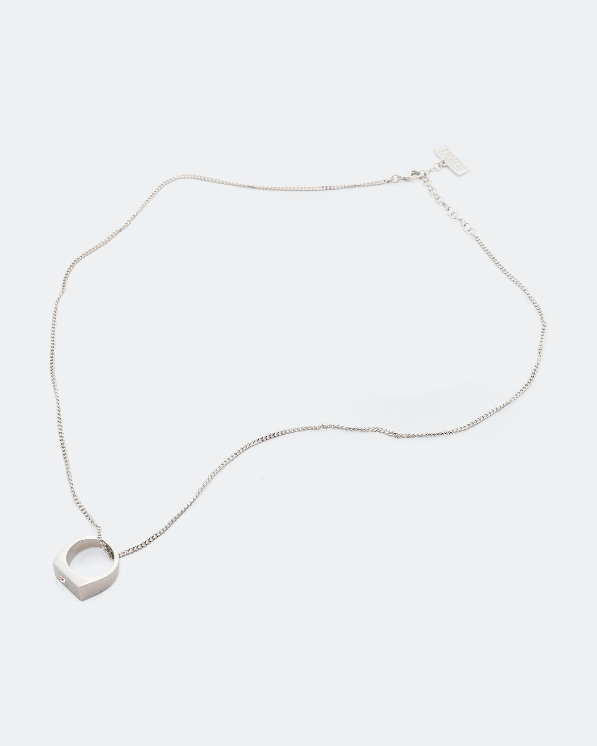 MM6 - Ring Necklace - Silver Toned Brass - UP THERE