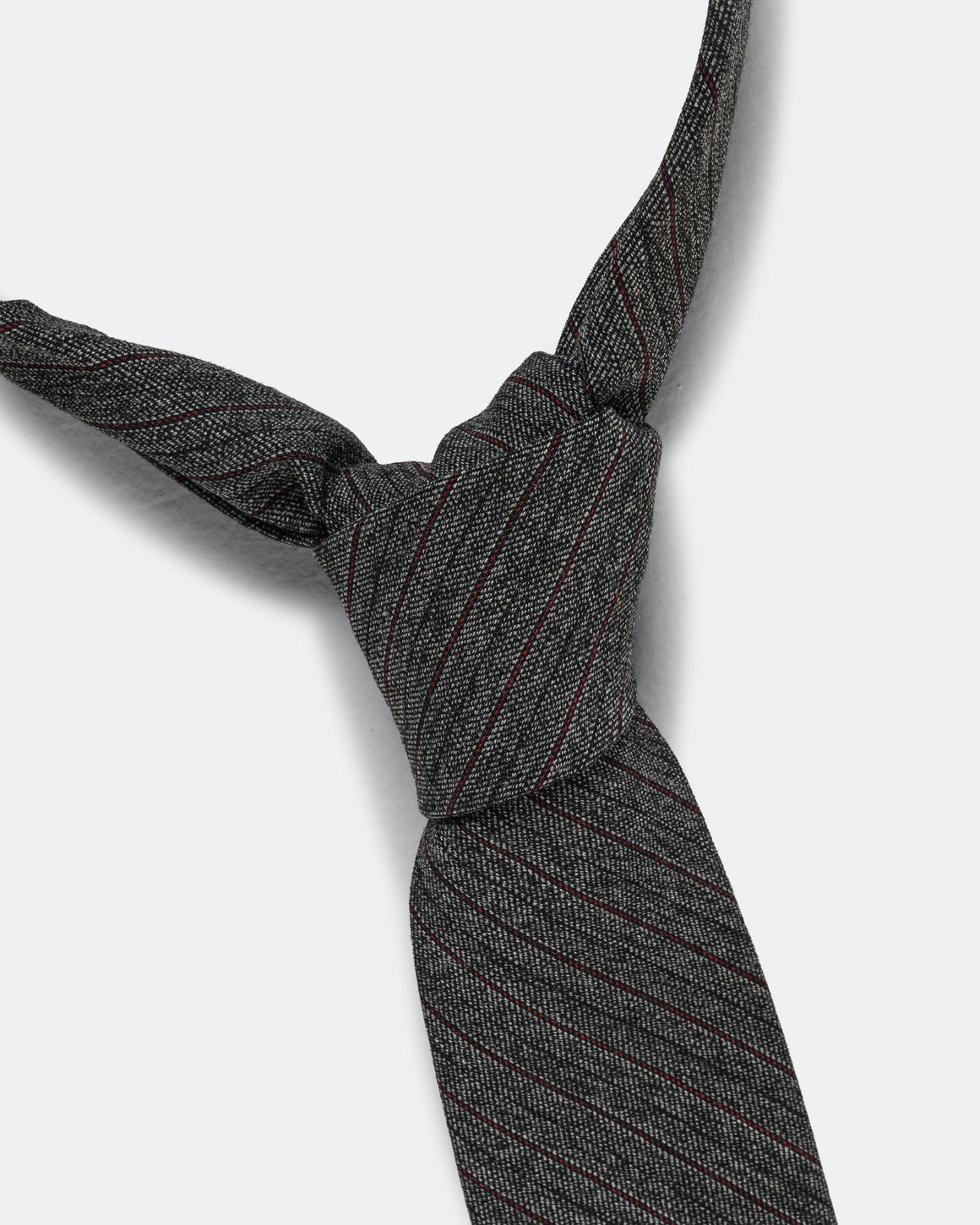 MM6 - Stretch Stripy Tie - Dark Grey - UP THERE