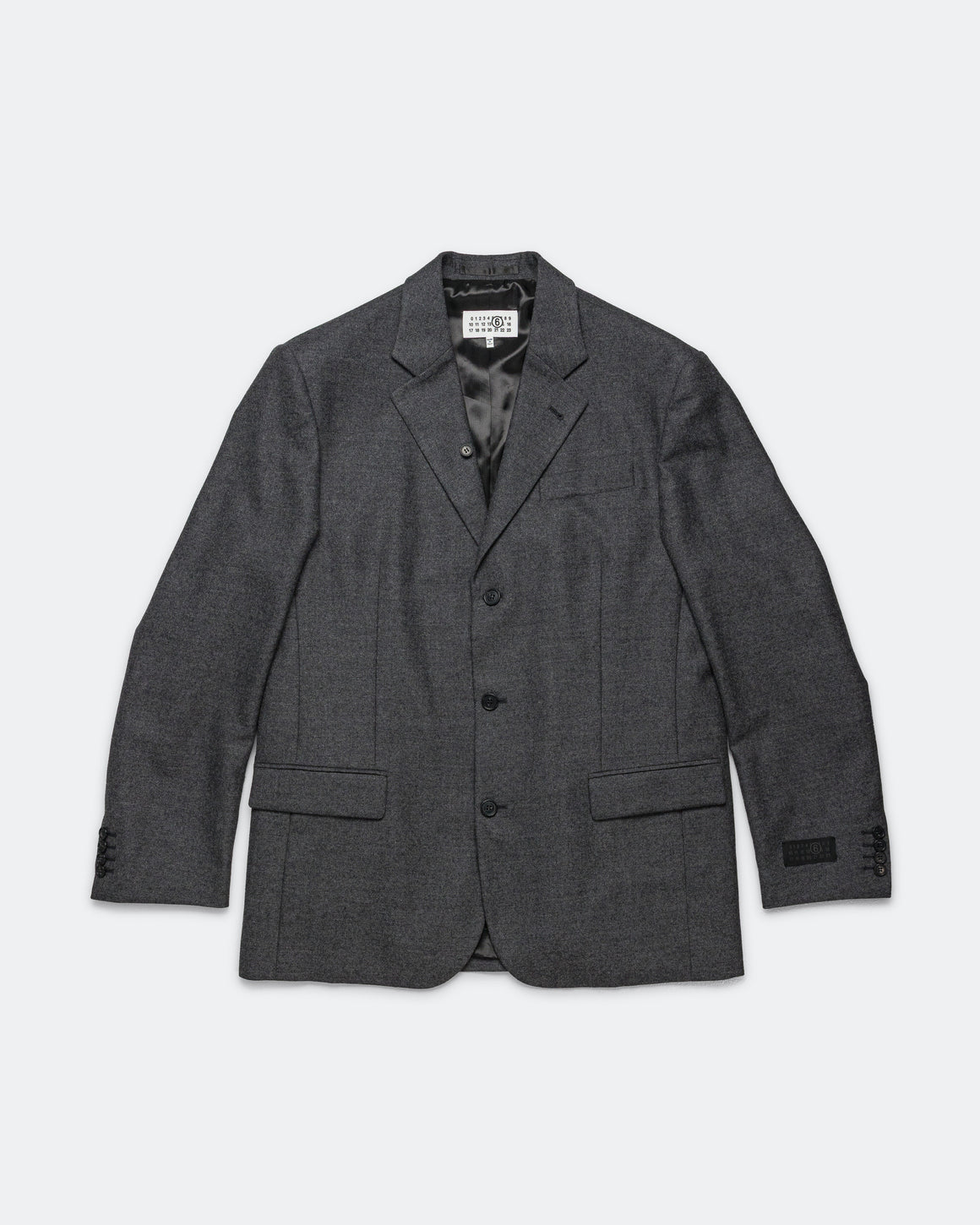 MM6 - Tailored Wool Jacket - Dark Grey Melange - UP THERE