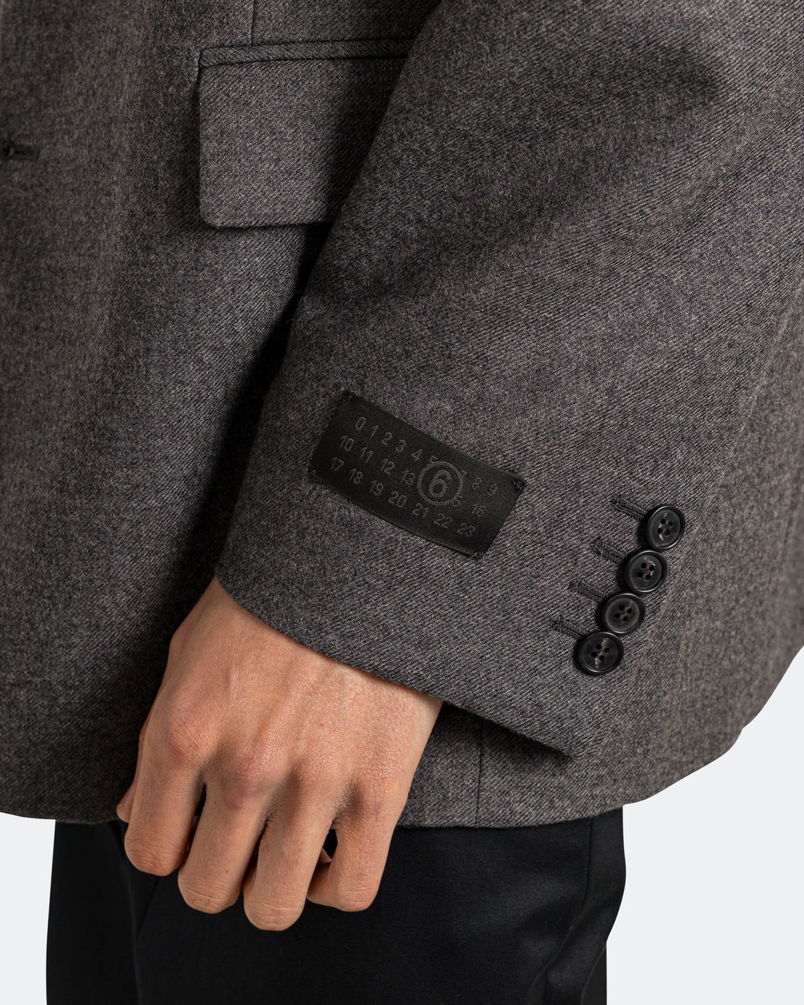 MM6 - Tailored Wool Jacket - Dark Grey Melange - UP THERE