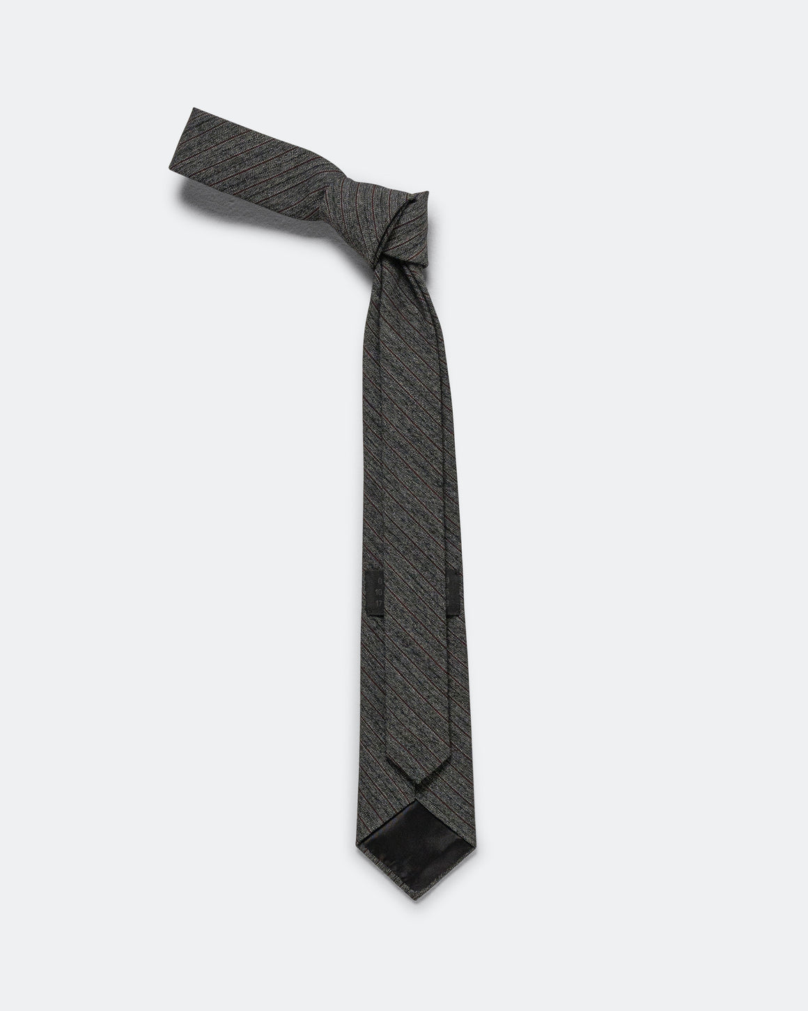 MM6 - Stretch Stripy Tie - Dark Grey - UP THERE