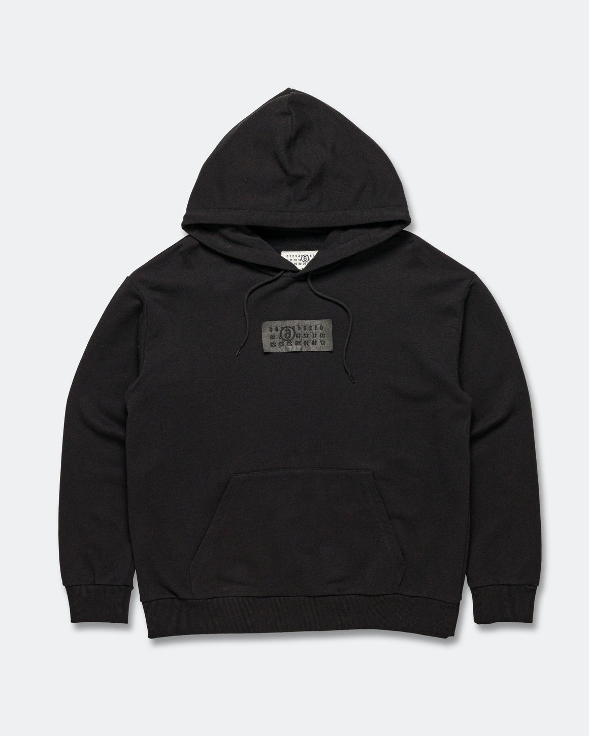 MM6 - Unbrushed Numeric Hoodie - Black - UP THERE