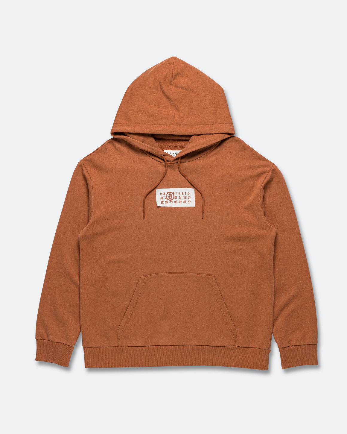 MM6 - Unbrushed Numeric Hoodie - Terracotta Red - UP THERE