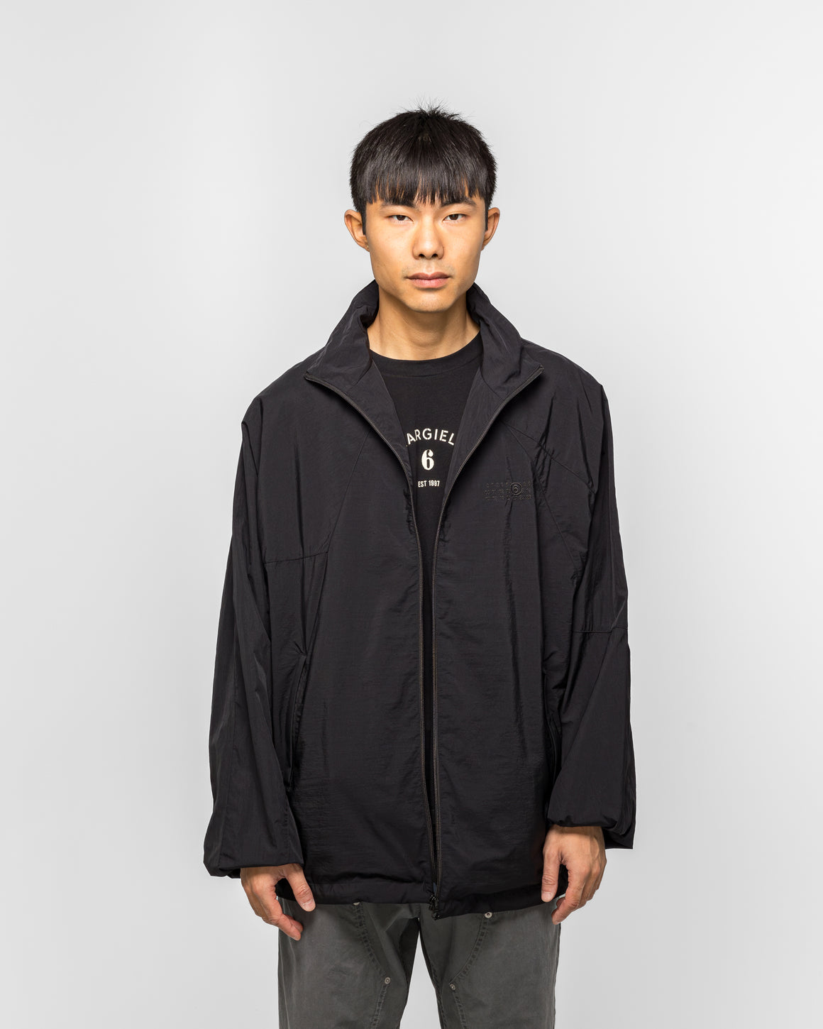MM6 - Vented Track Jacket - Black - UP THERE