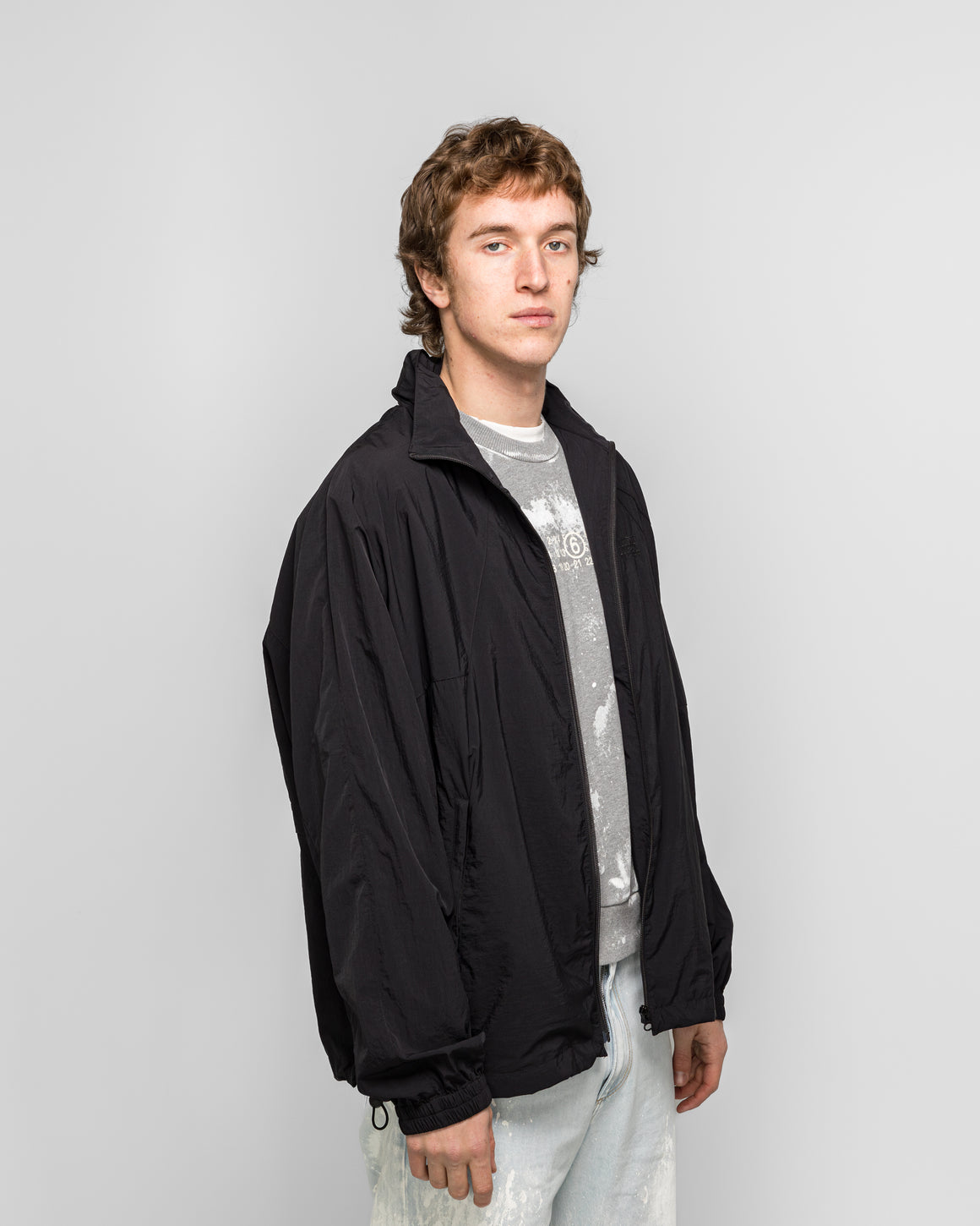 MM6 - Vented Track Jacket - Black - UP THERE