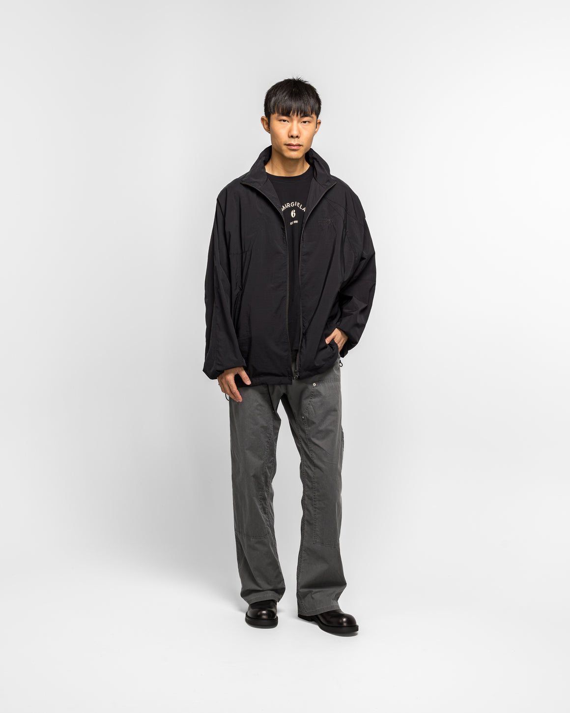 MM6 - Vented Track Jacket - Black - UP THERE