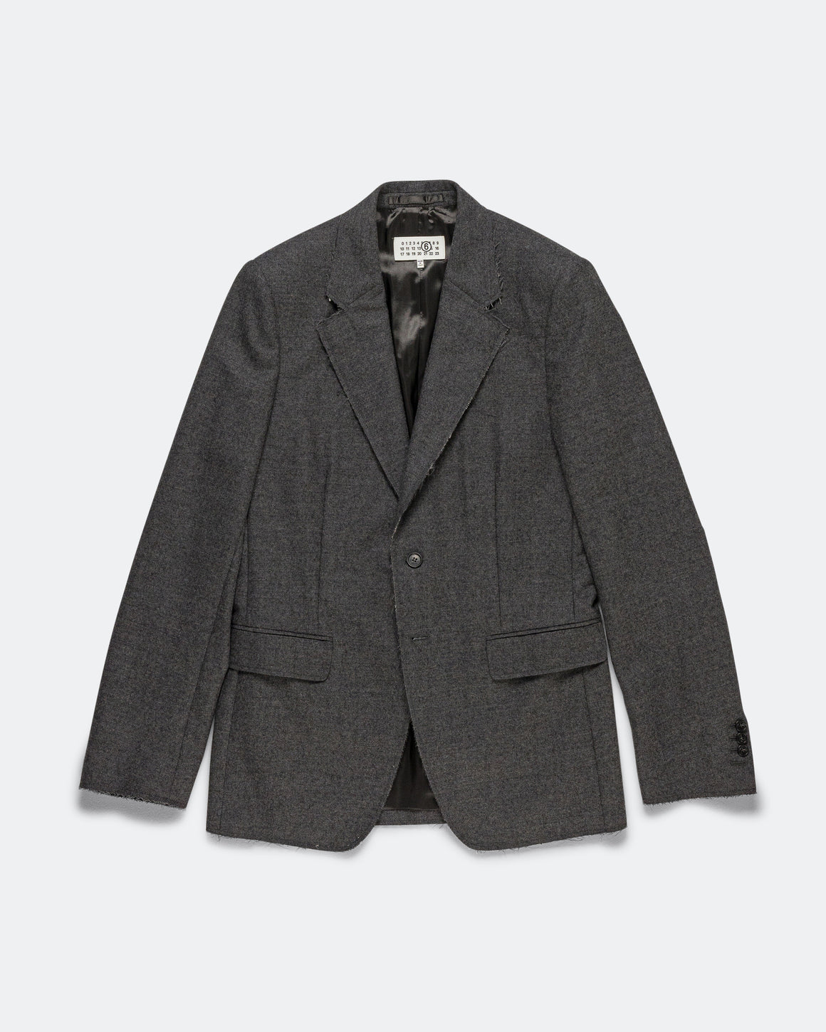 MM6 - Wool Suit Jacket - Dark Grey Melange - UP THERE