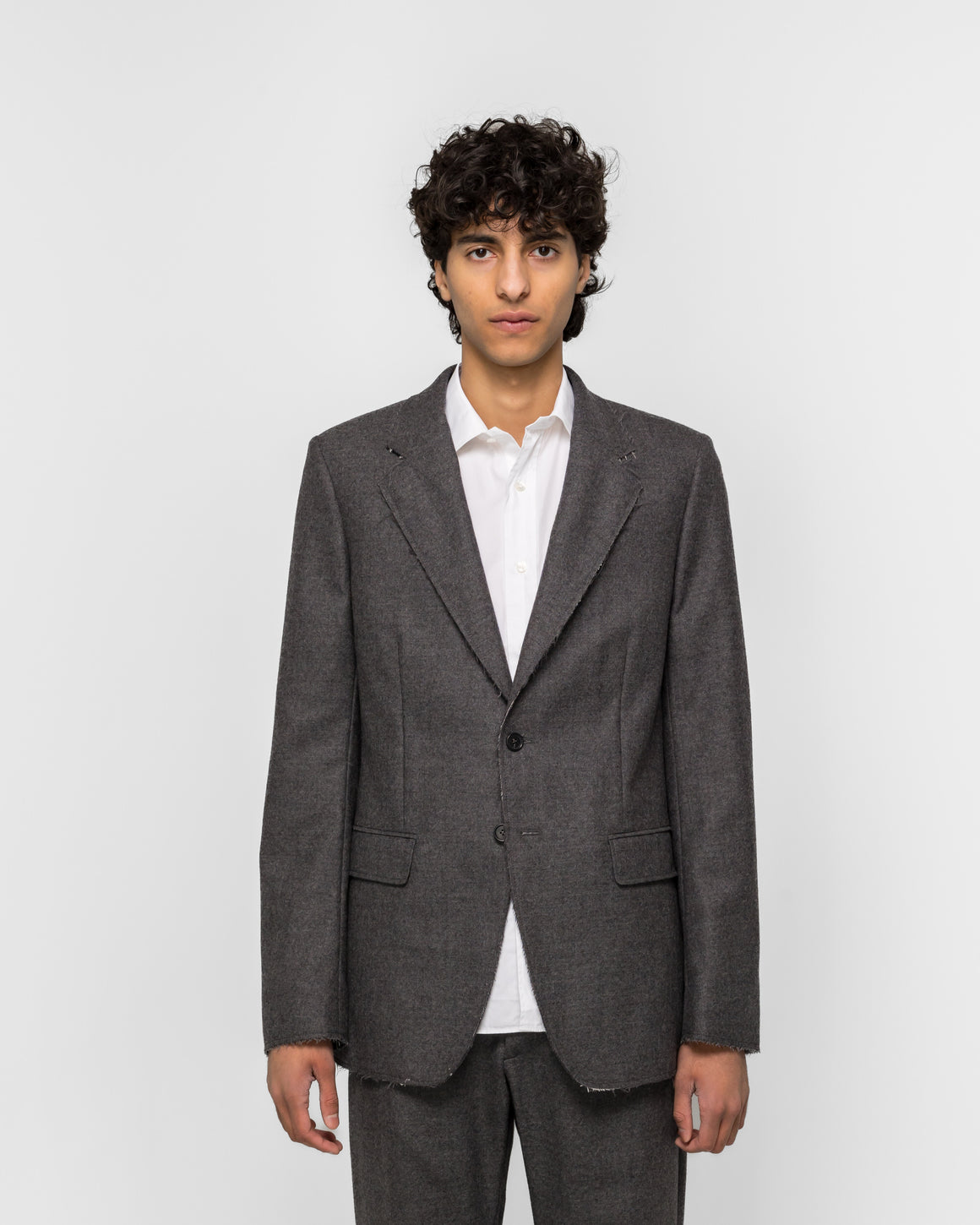 MM6 - Wool Suit Jacket - Dark Grey Melange - UP THERE