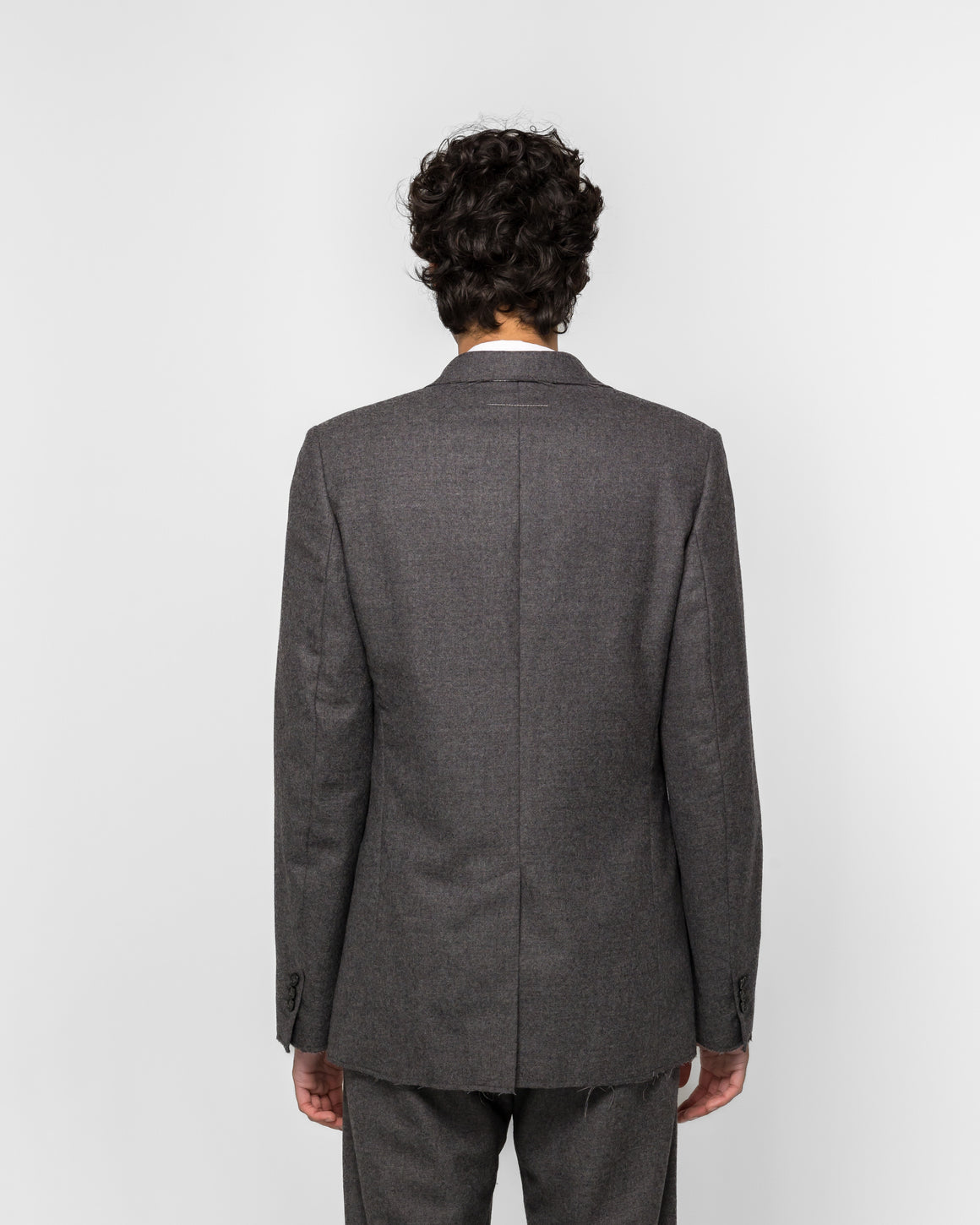 MM6 - Wool Suit Jacket - Dark Grey Melange - UP THERE