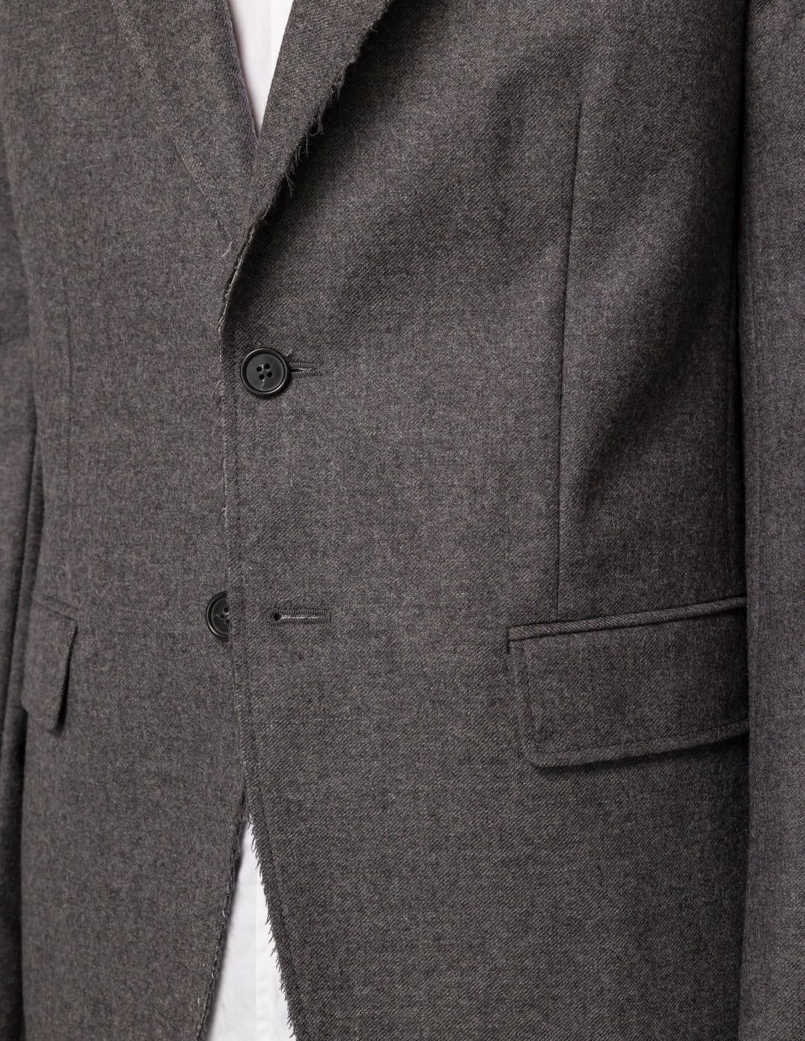 MM6 - Wool Suit Jacket - Dark Grey Melange - UP THERE