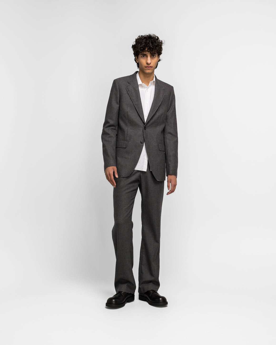 MM6 - Wool Suit Jacket - Dark Grey Melange - UP THERE