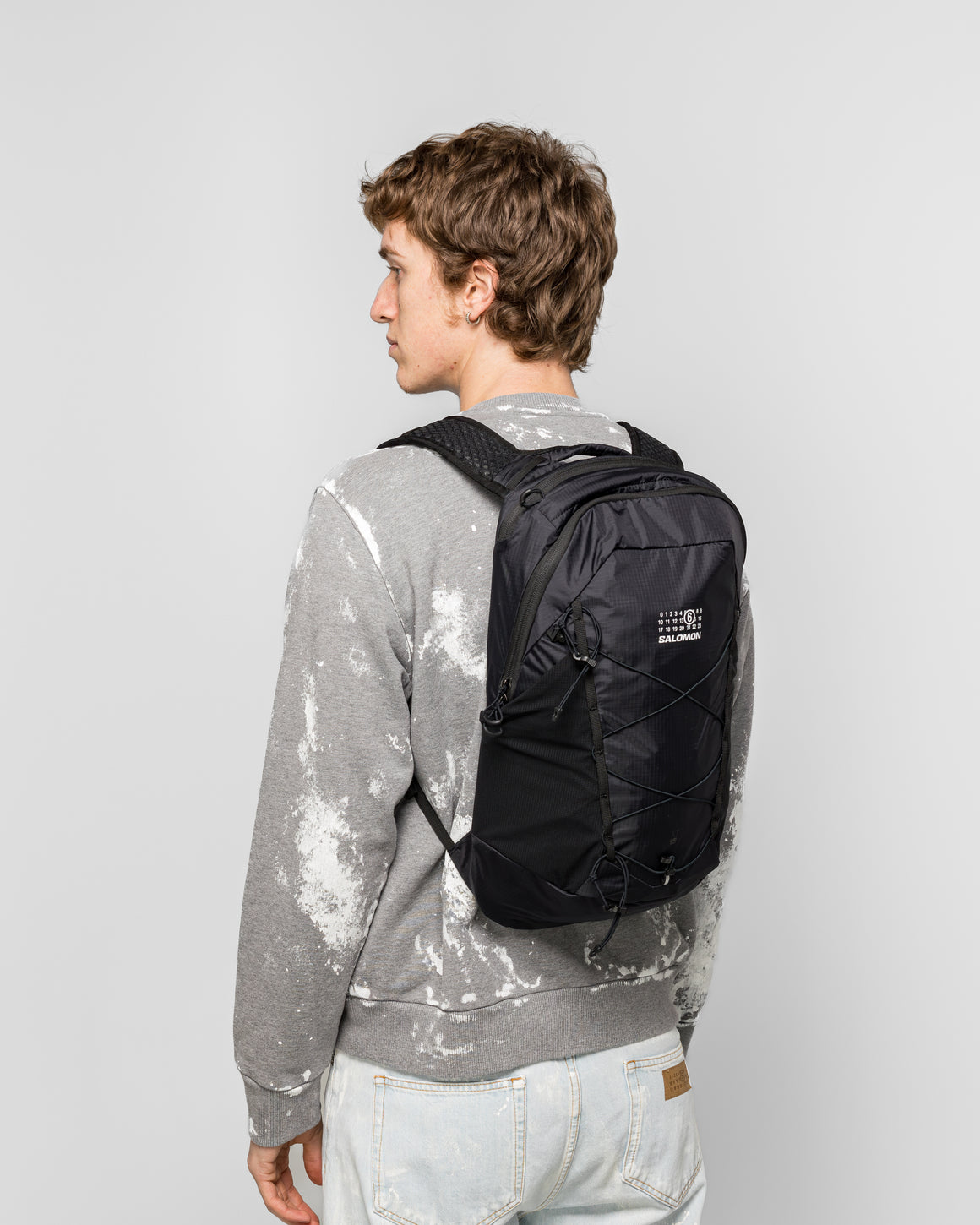 MM6 - XT-15 Backpack + Raincover x Salomon - Black/White - UP THERE