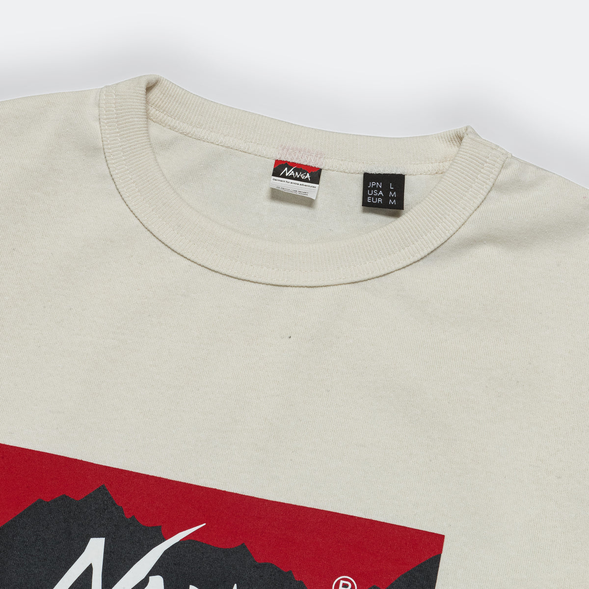 Nanga Eco Hybrid Box Logo LS Tee - White | UP THERE