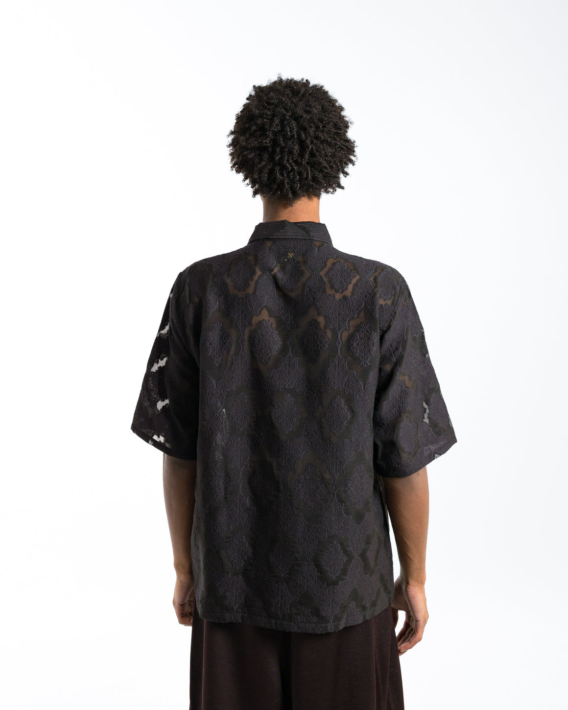 Needles - Cabana Shirt - Purple Victorian Sheer - UP THERE