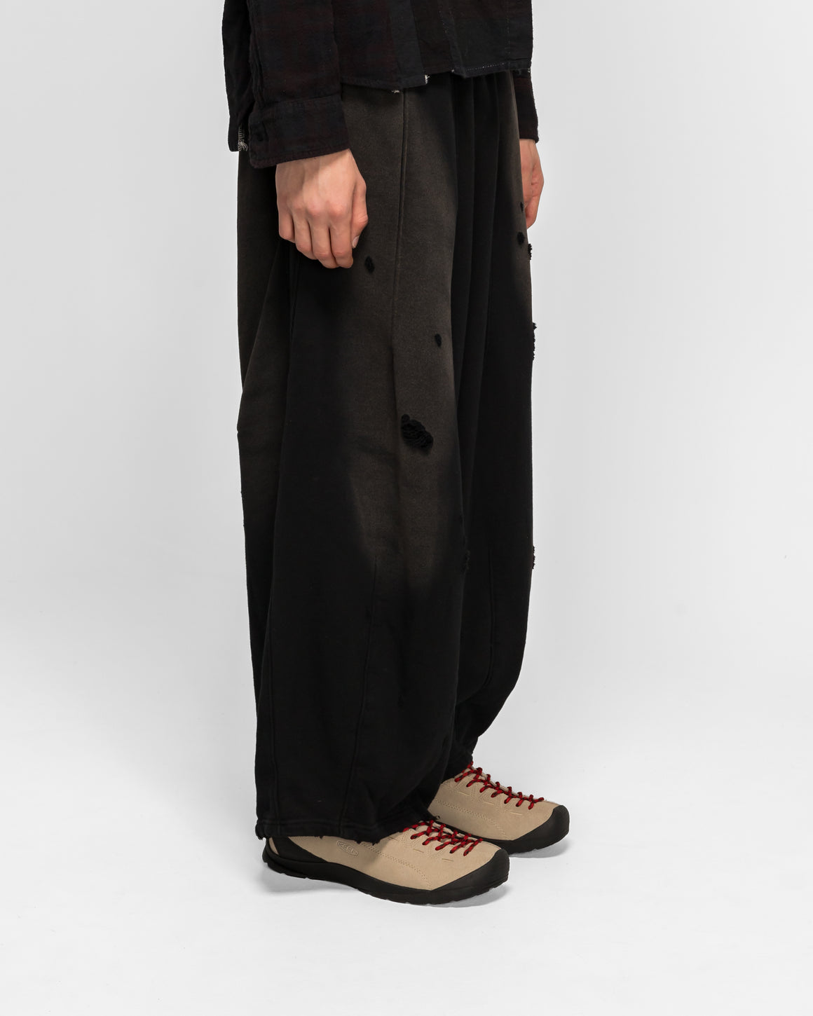Needles - Deconstructed H.D. Sweat Pant - Black - UP THERE