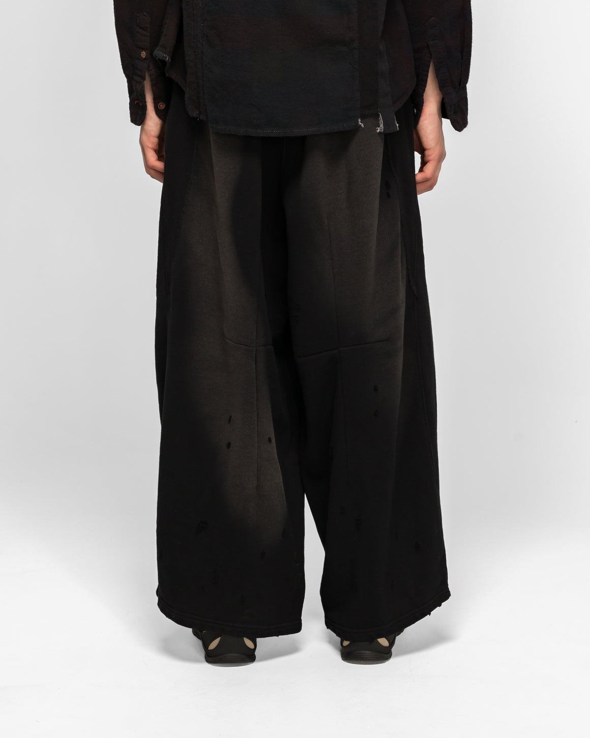 Needles - Deconstructed H.D. Sweat Pant - Black - UP THERE