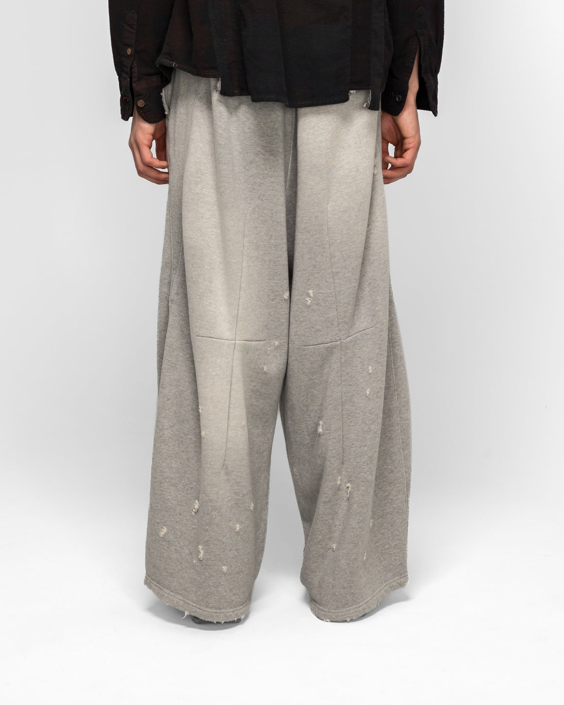 Needles - Deconstructed H.D. Sweat Pant - Heather Grey - UP THERE