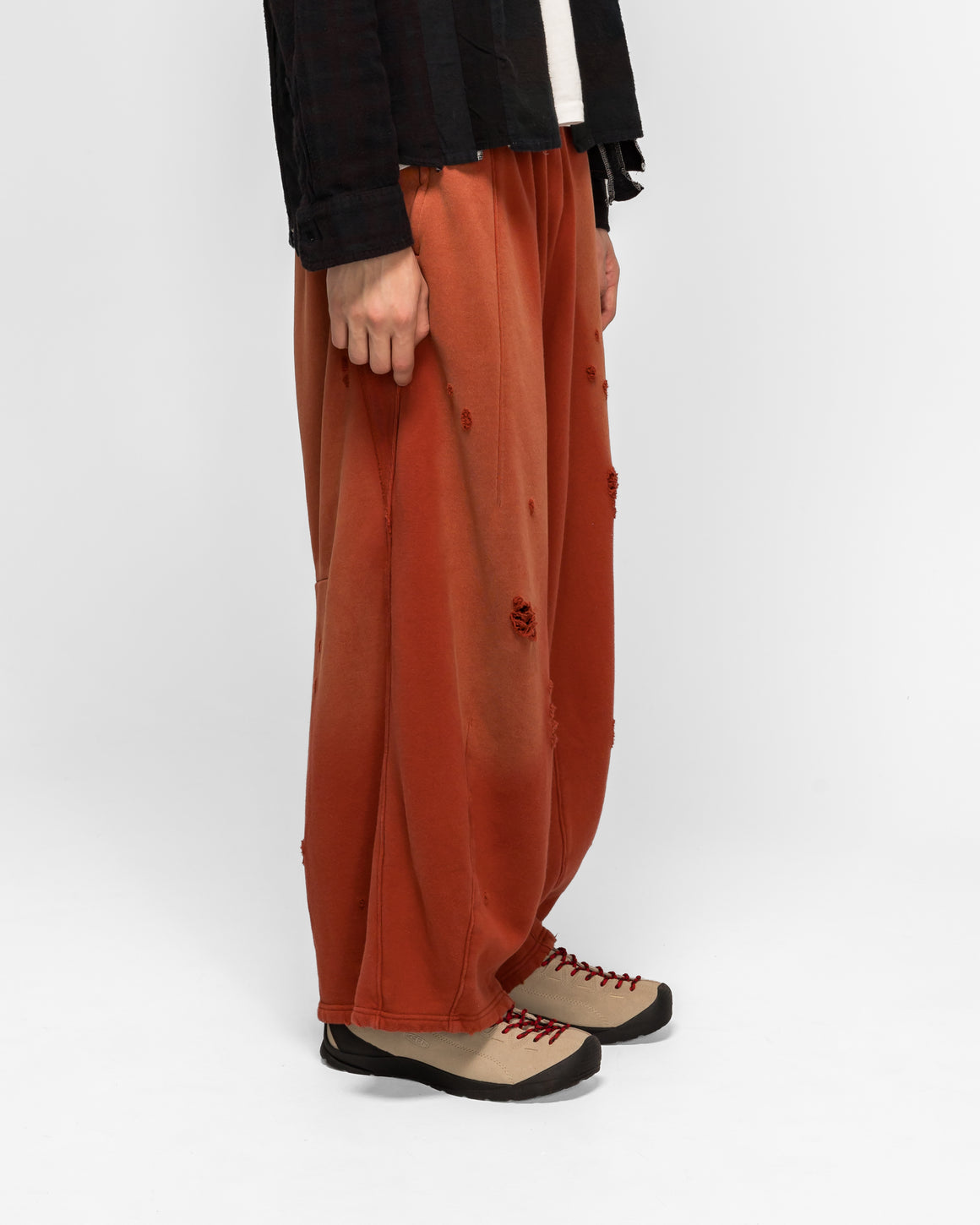 Needles - Deconstructed H.D. Sweat Pant - Rust - UP THERE