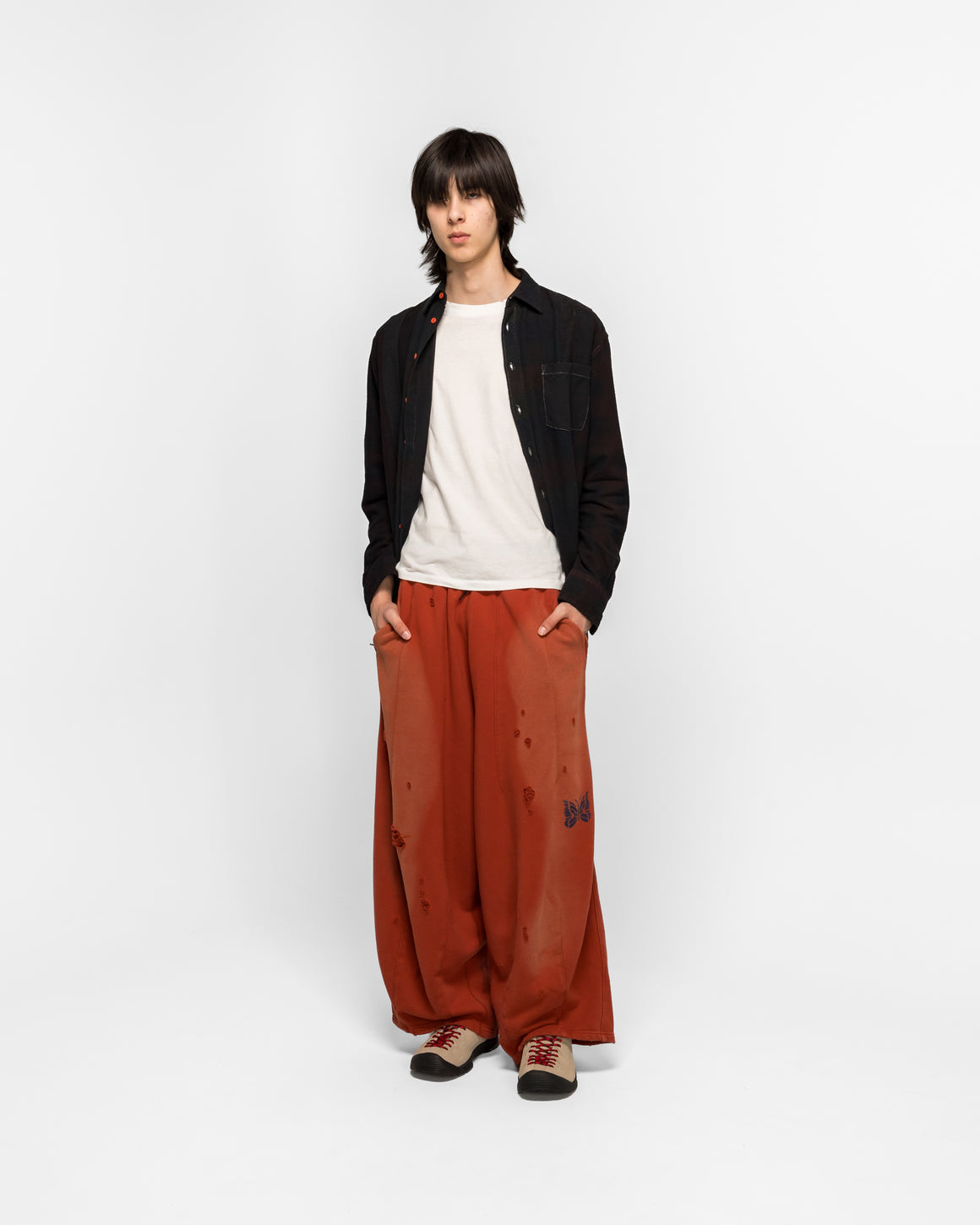 Needles - Deconstructed H.D. Sweat Pant - Rust - UP THERE