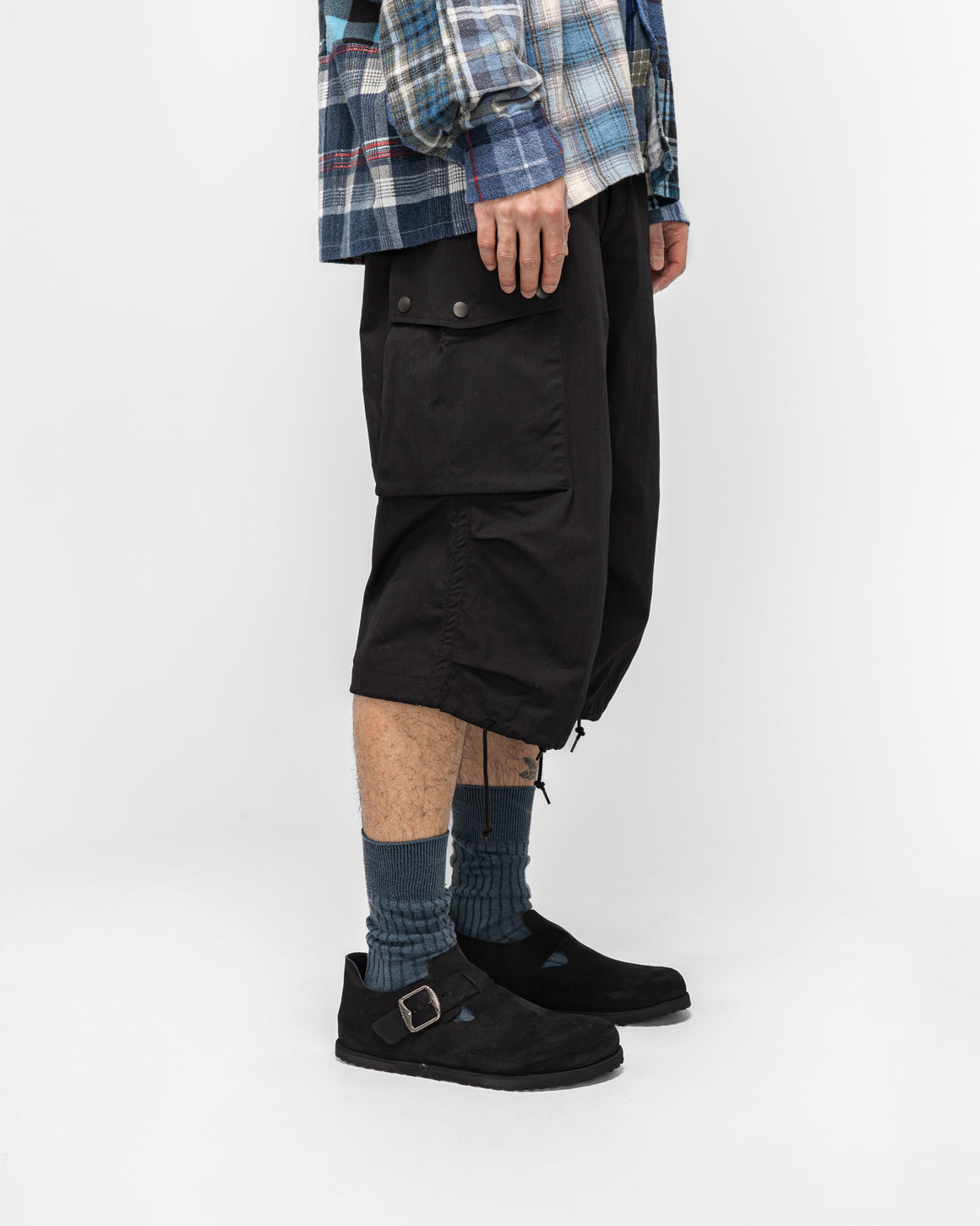 Needles - Field Short - Black C/N Oxford - UP THERE