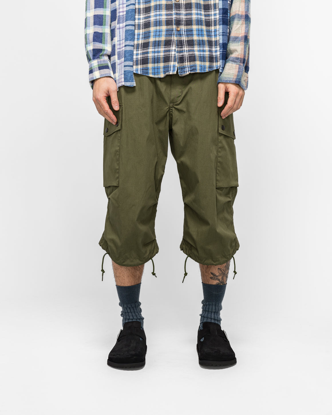 Needles - Field Short - Olive C/N Oxford - UP THERE