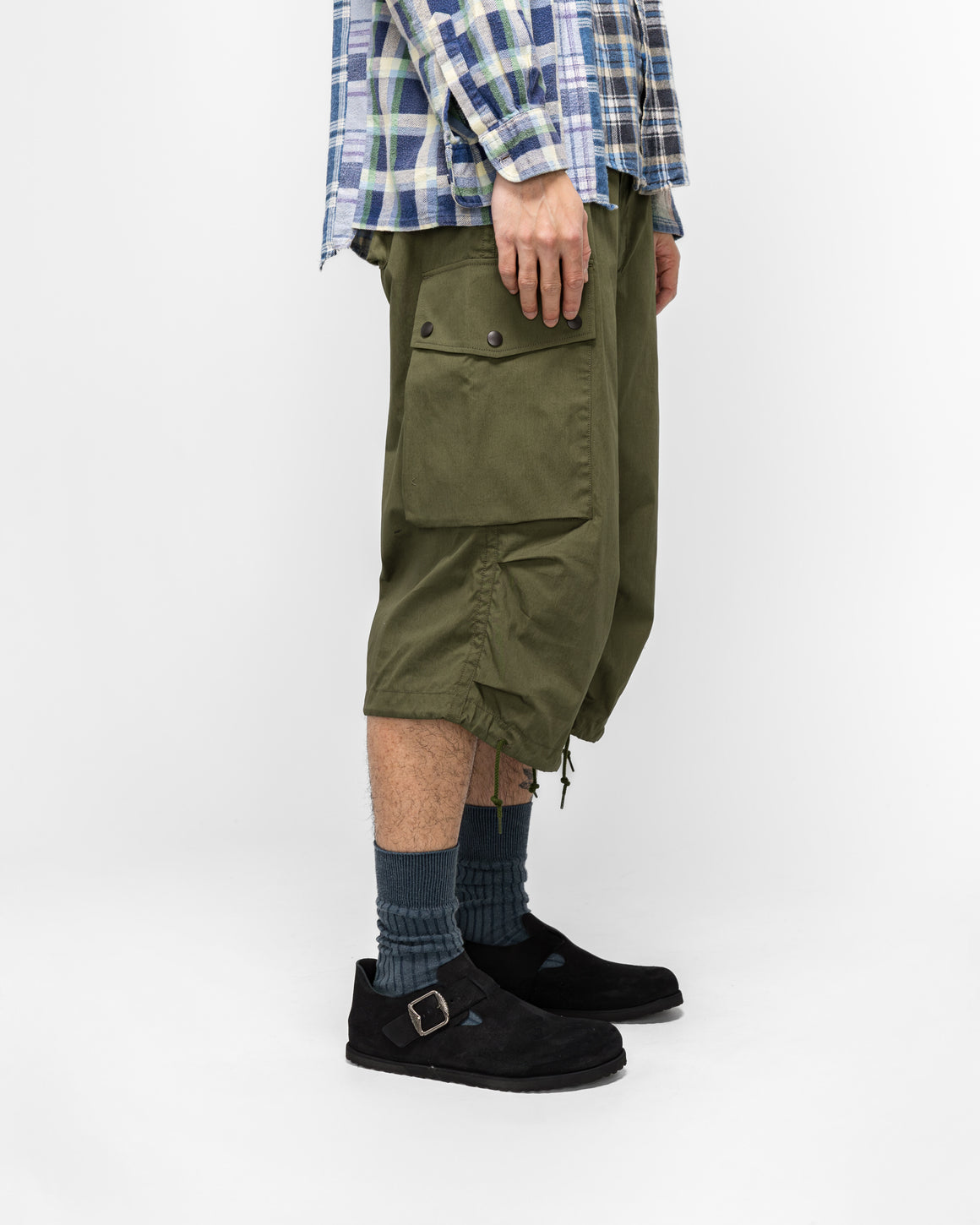 Needles - Field Short - Olive C/N Oxford - UP THERE