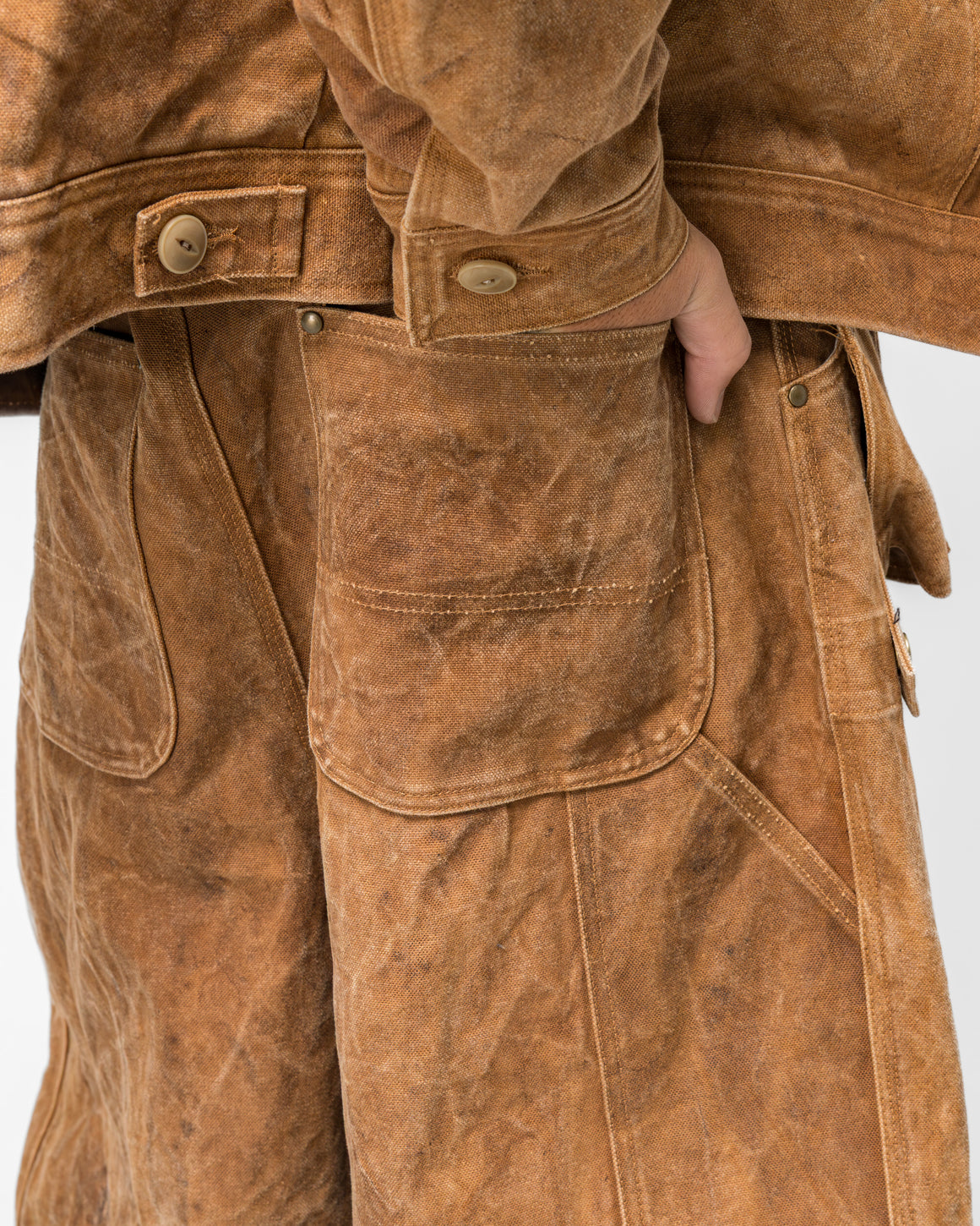 Needles - H.D. Apron Painter Pant - Brown Duck Canvas - UP THERE