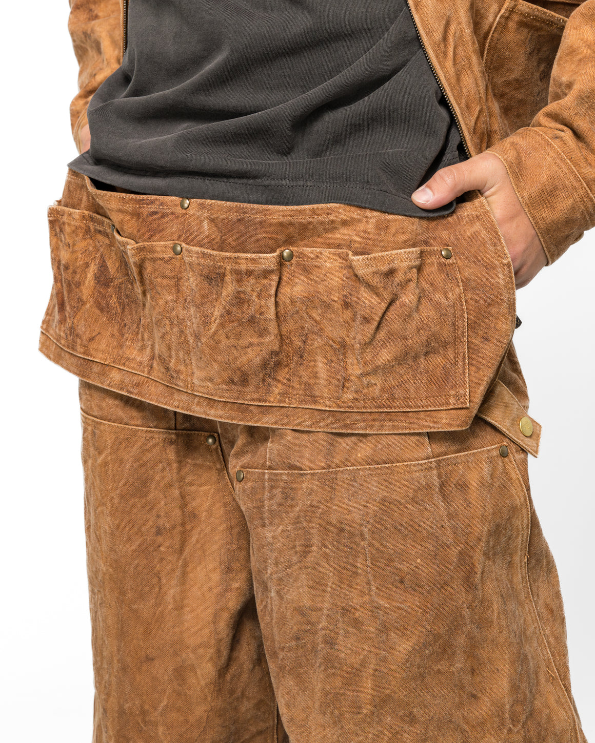Needles - H.D. Apron Painter Pant - Brown Duck Canvas - UP THERE