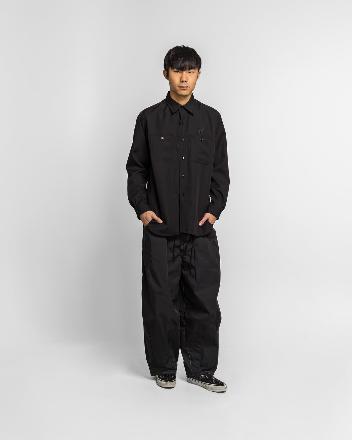 Needles - H.D. Memory Poly Taffeta Jean - Black - UP THERE