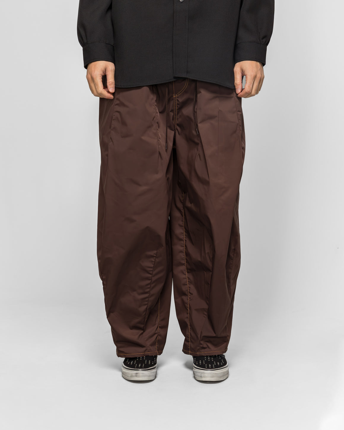 Needles - H.D. Memory Poly Taffeta Jean - Brown - UP THERE