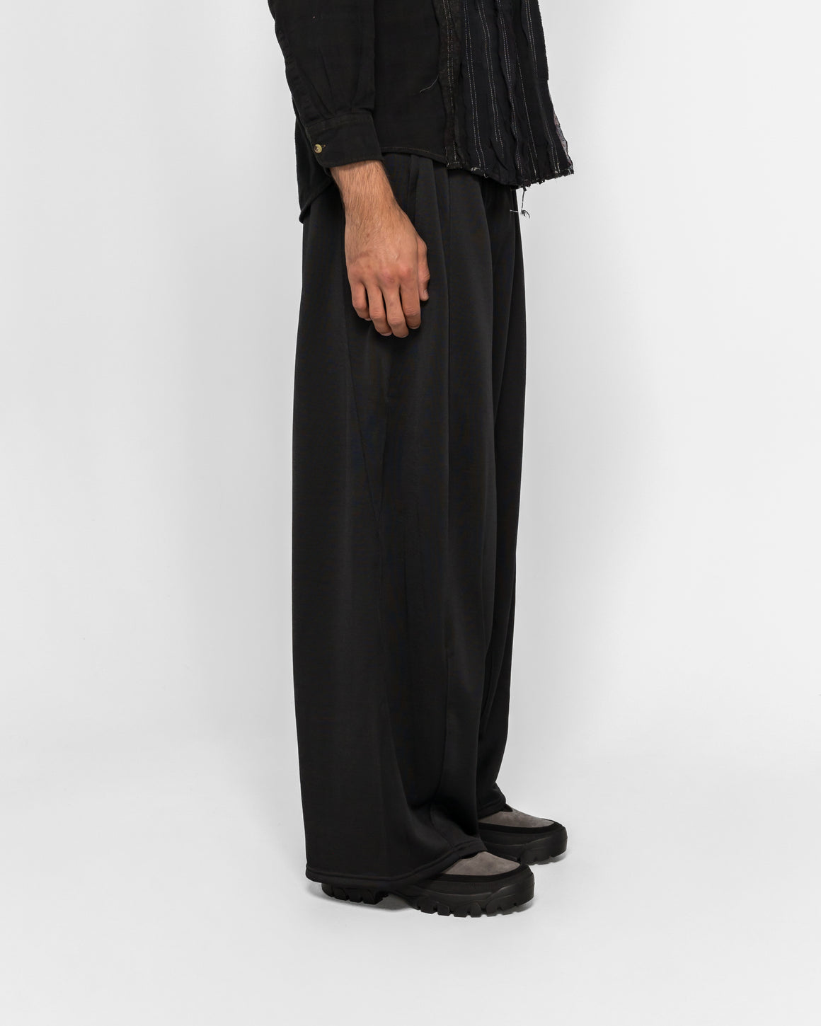 Needles - H.D. Sweat Pant - Bright Jersey - Black - UP THERE