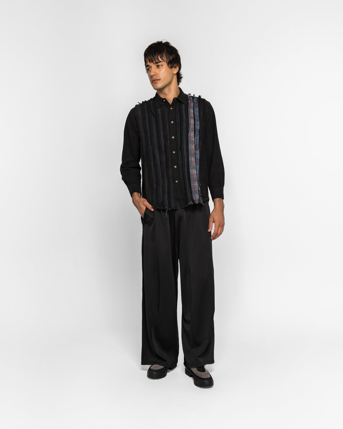 Needles - H.D. Sweat Pant - Bright Jersey - Black - UP THERE