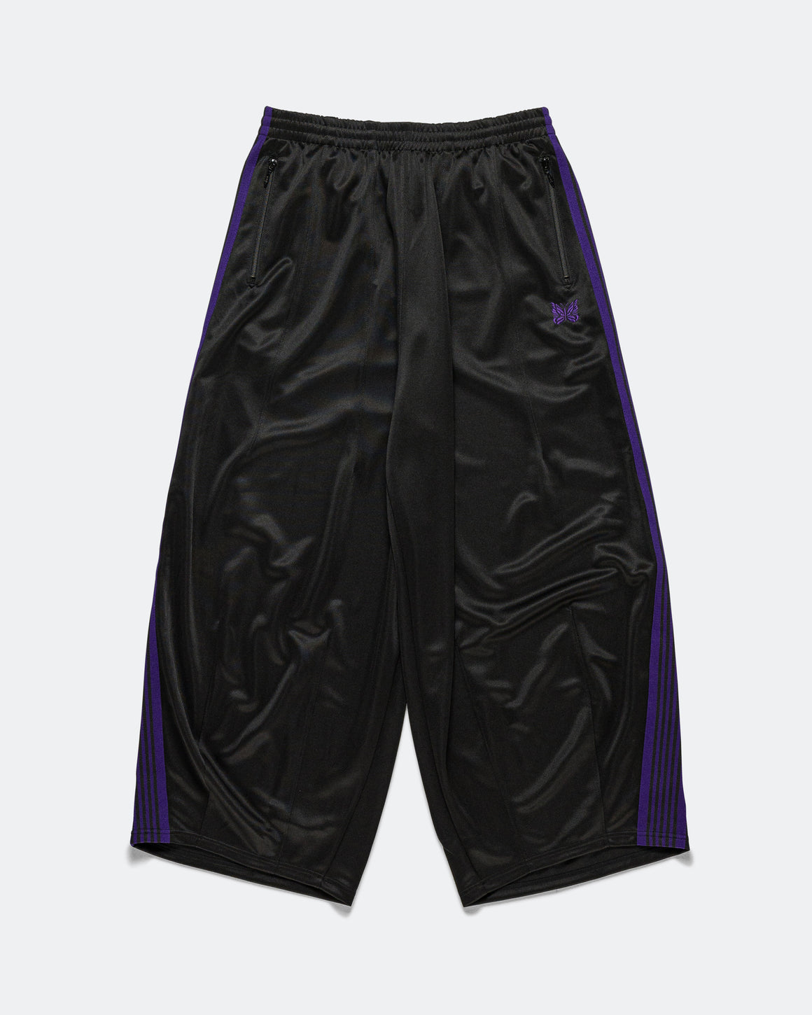 Needles - H.D. Track Pant - Black Poly Smooth - UP THERE