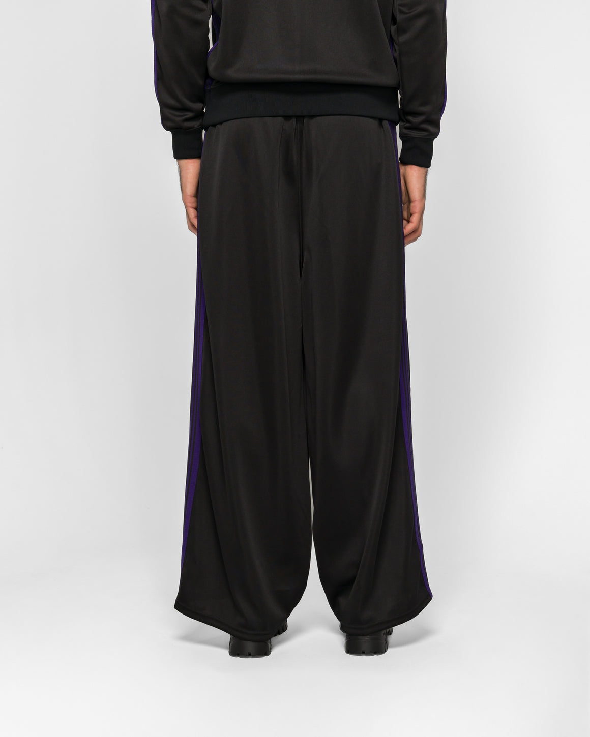 Needles - H.D. Track Pant - Black Poly Smooth - UP THERE