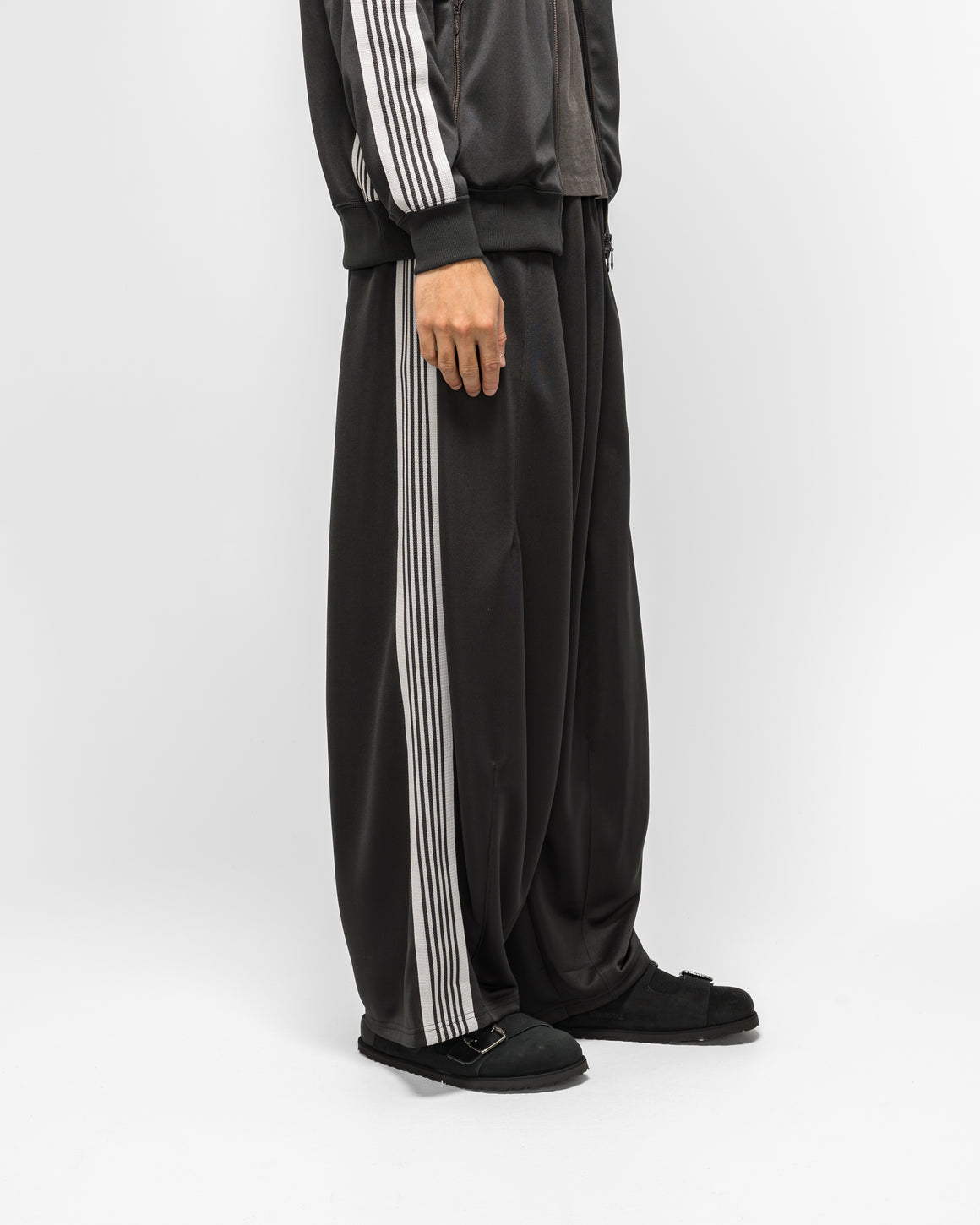 Needles - H.D. Track Pant - Charcoal Poly Smooth - UP THERE